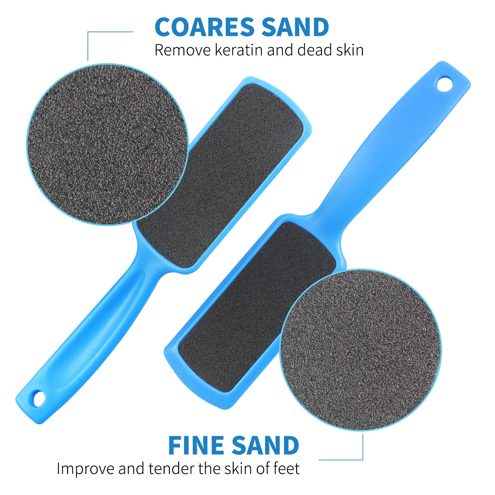 Fu Store Pedicure Foot Files Callus Remover With Double Sided Feet Rasp For Dead Skin Professional Scrubber For Feet (3 Pack)