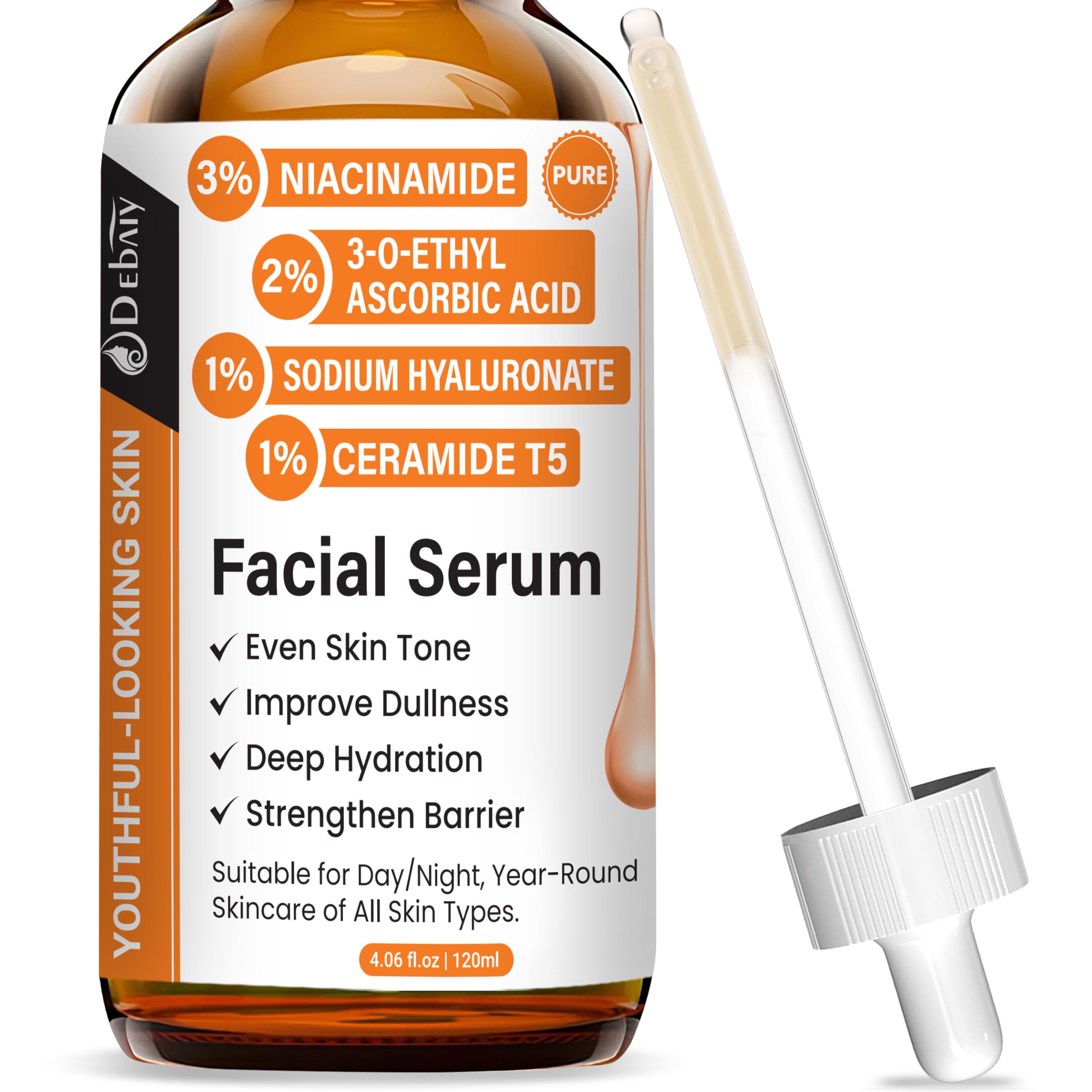 2% Vitamin C with Niacinamide Face Serum  Improving Dark Spots, 4.06 Fl Oz