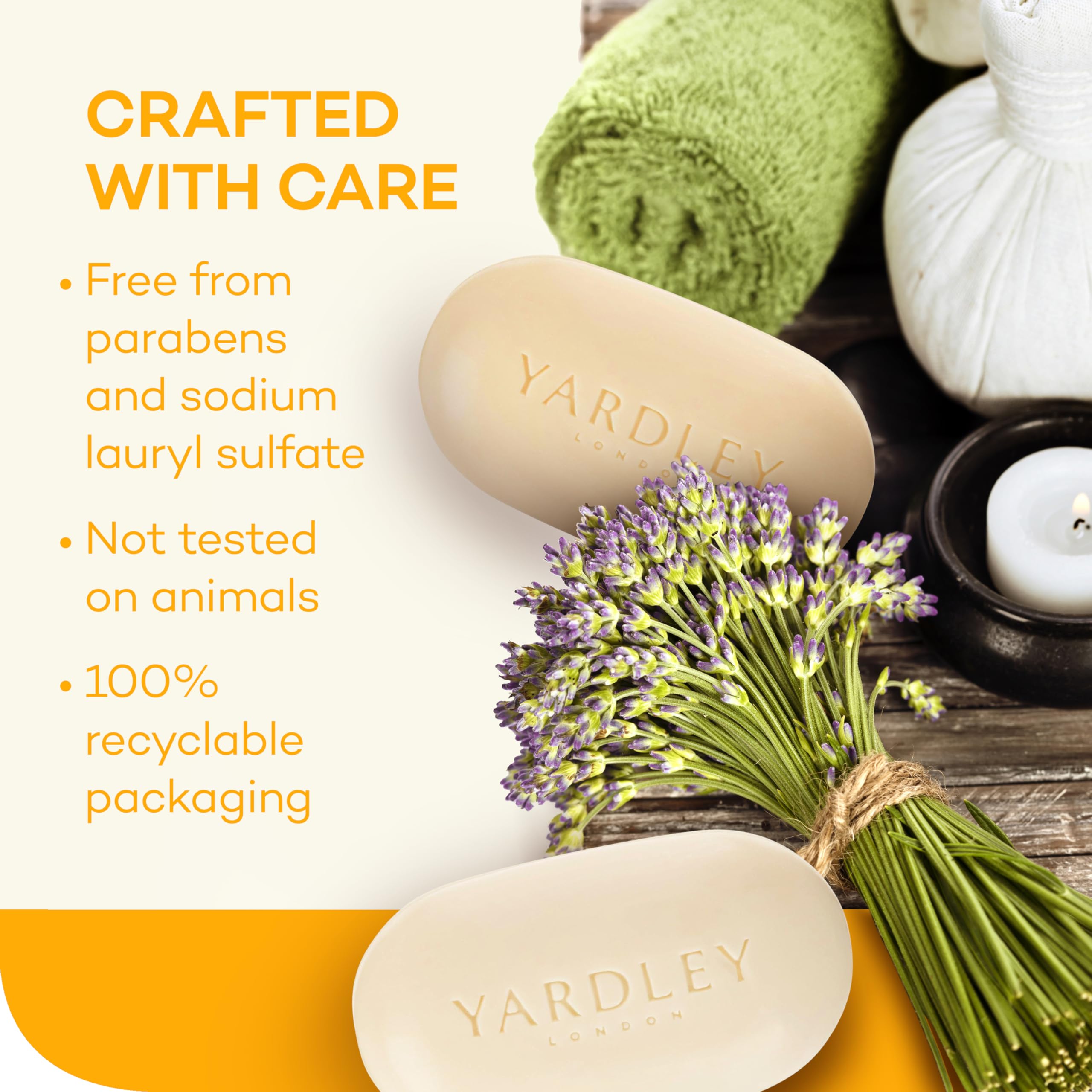 Yardley London Shea Buttermilk Sensitive Skin Naturally Moisturizing Bath Bar, 4.25 Ounce, 2 Count