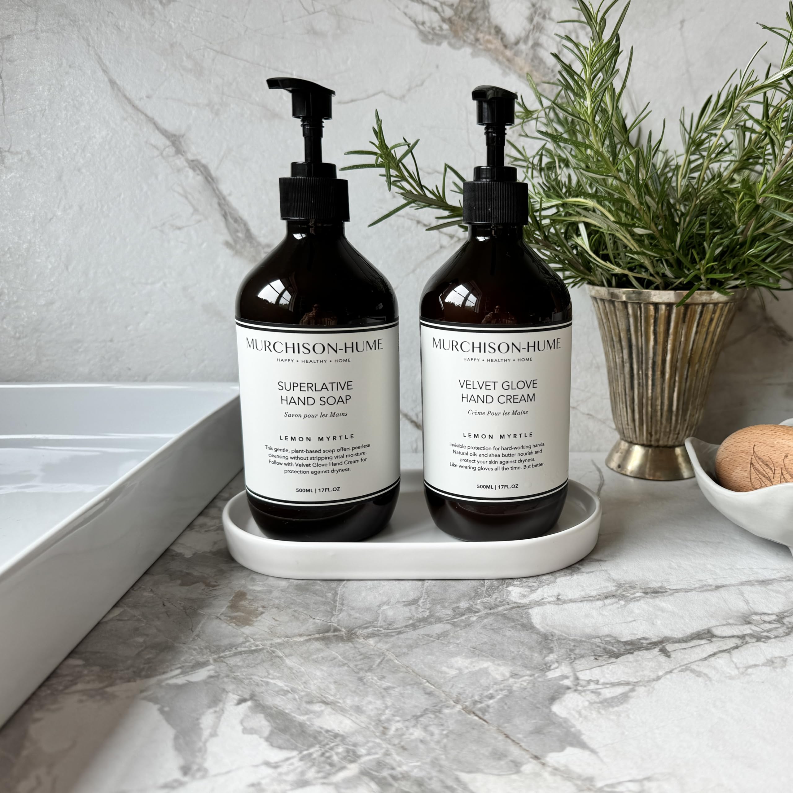 Murchison-Hume Luxury Vegan Hand Soap With Pump Dispenser, Moisturizing Hand Wash, Sls, Paraben & Cruelty-Free, 17Oz (Lemon Myrt