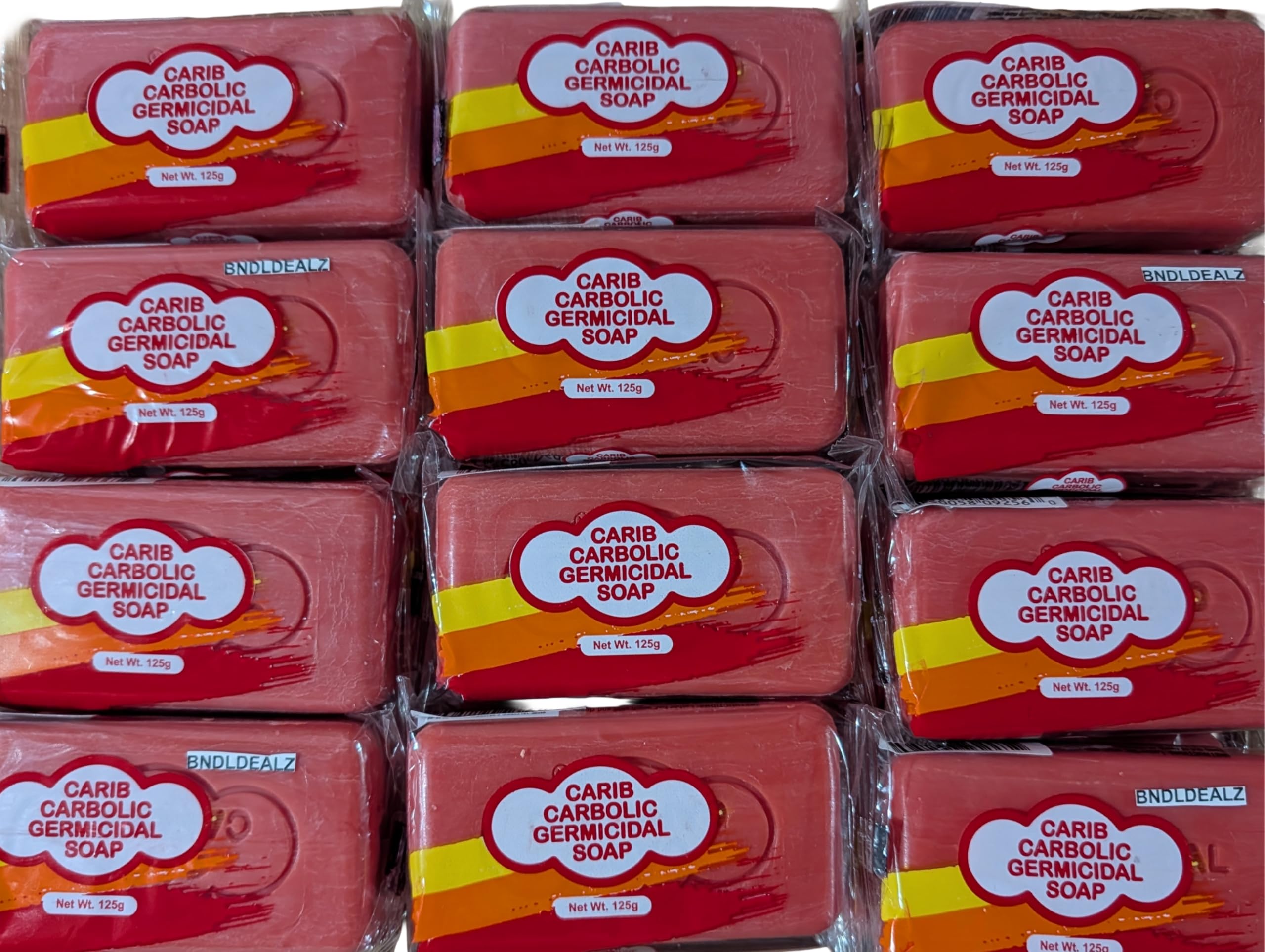 BNDLDEALZ Carbolic Soap 12 Pack Bundle (125g Each) - Featuring Carib Jamaican Carbolic Germicidal Soap Bars, Antibacterial Style