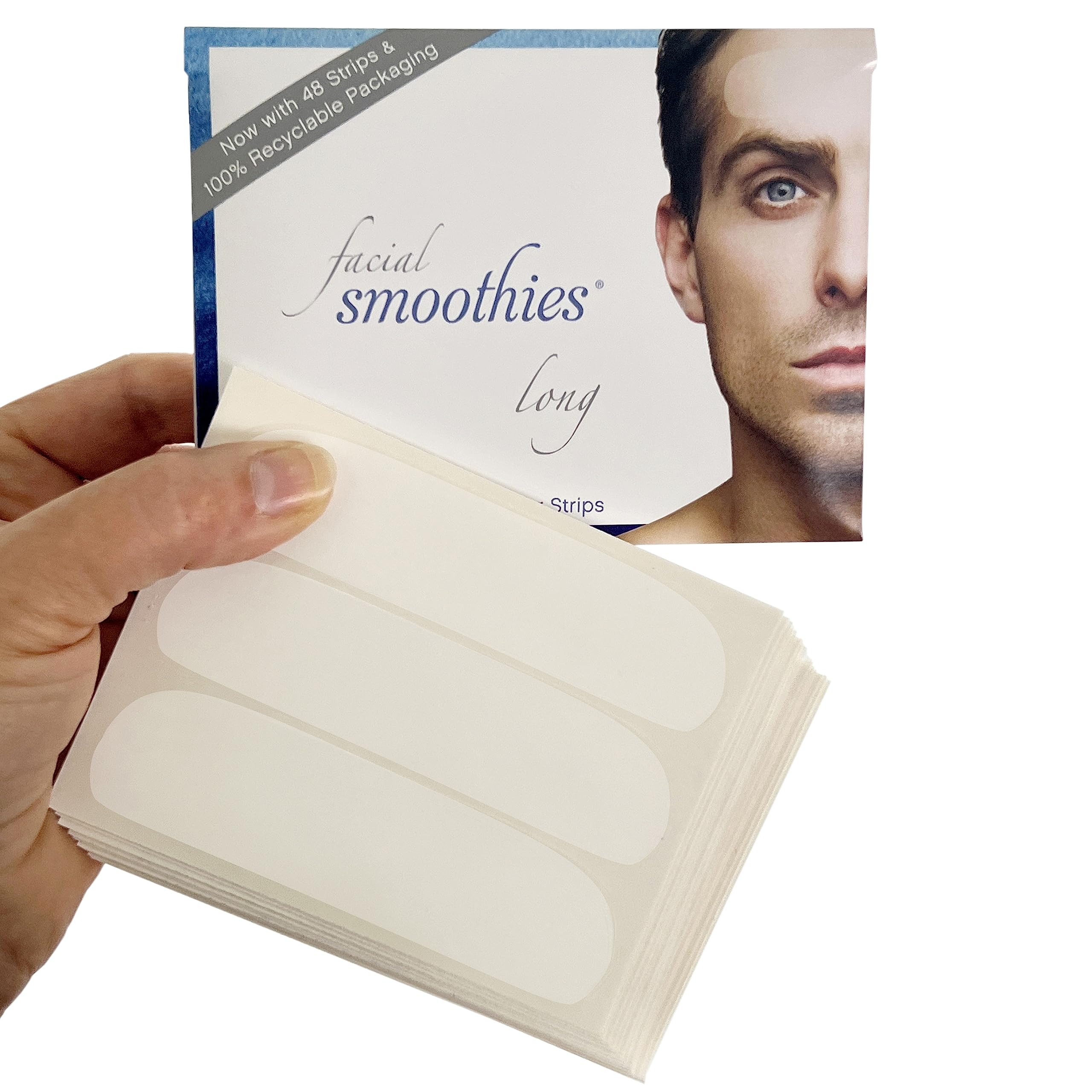 Smoothies Long Wrinkle Patches for Face Overnight - Facial Patches for Forehead Fine Lines, 48 Count per Box (1.5+ Month Supply)