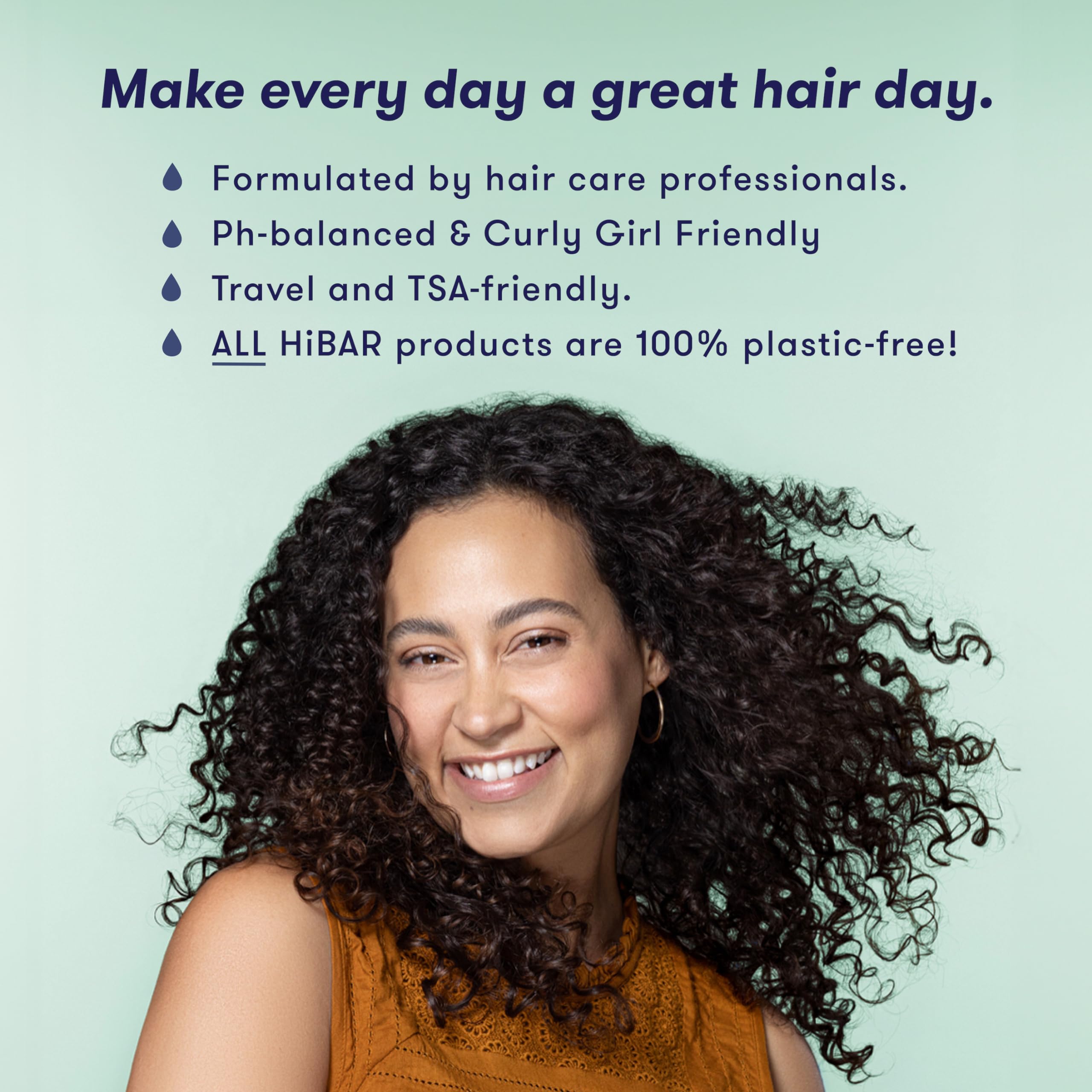 HiBAR - Curl Shampoo & Conditioner Set - For Curly Hair - Define, Cleanse & Nourish - Babassu, Pracaxi Butter & Curl Complex - P