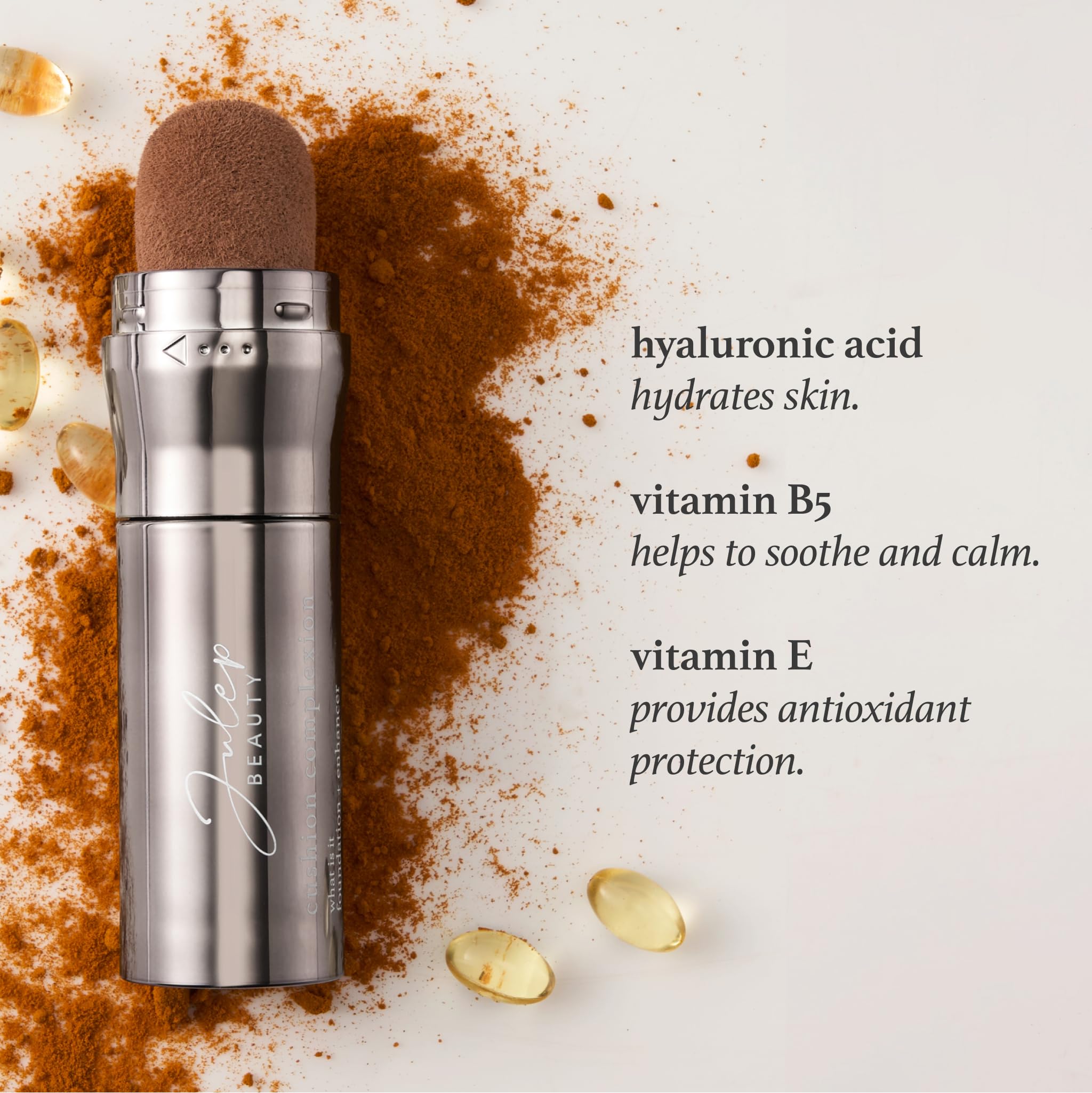Julep Cushion Complexion Medium Coverage Foundation - Caramel | Covers, Brightens & Evens Skin Tone | On-The-Go Cushion Applicat