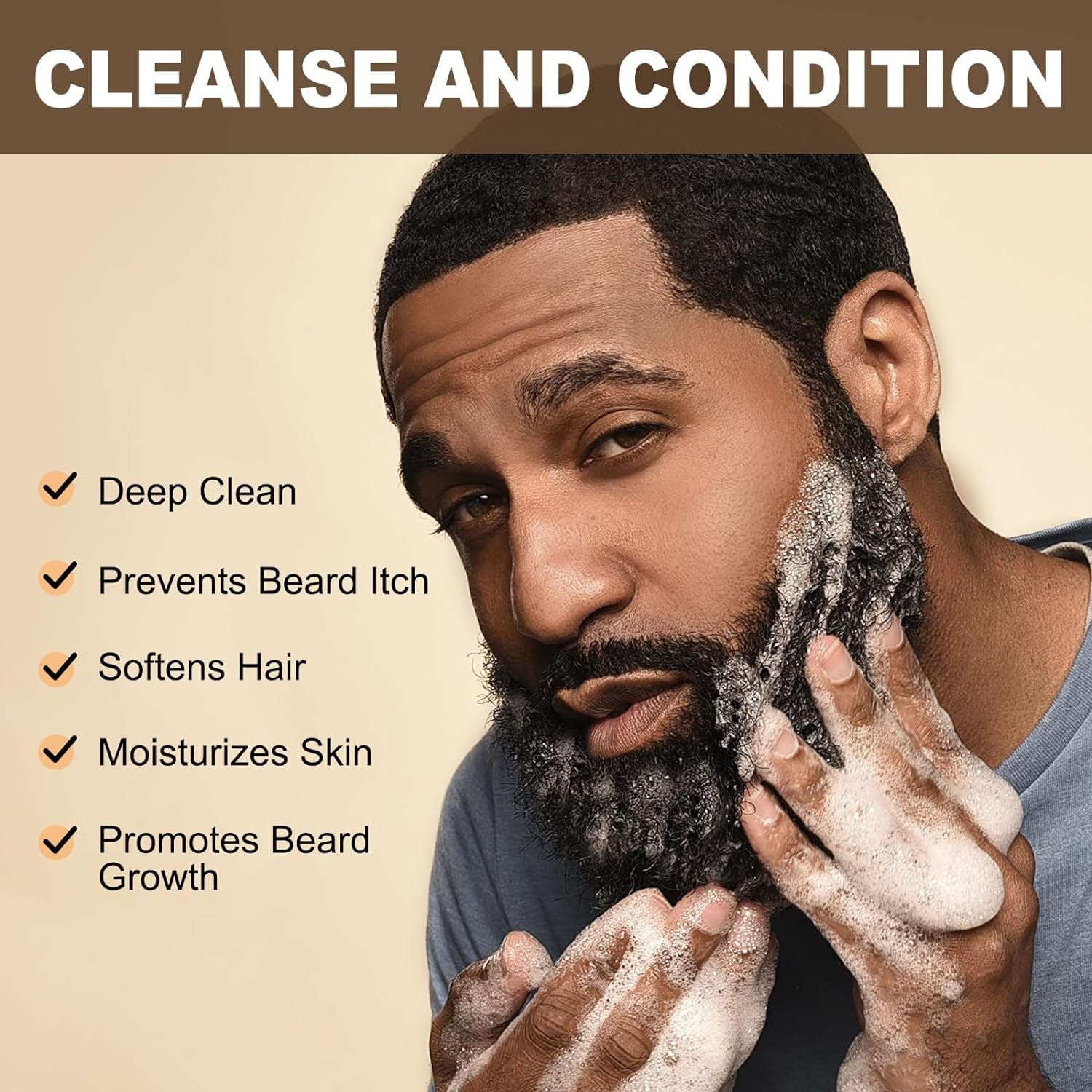 Jvr Beard Wash And Beard Conditioner For Men, Beard Shampoo Cleanse And Reduces Frizz, Soften & Strengthens, Organic With Coconu