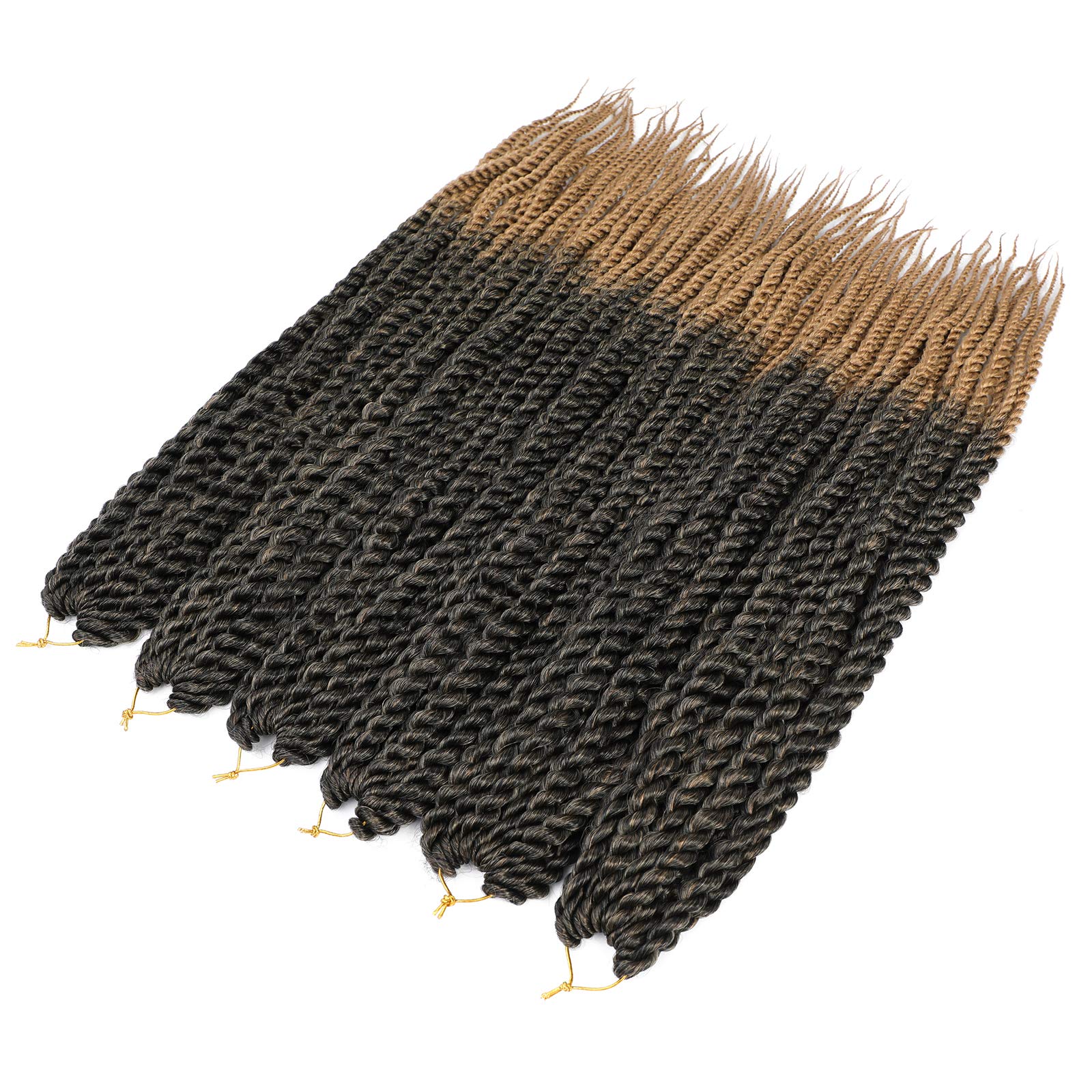 Admutty Havana Twist Crochet Hair 6 Packs 22 Inch Crochet Braids Senegalese Twist Crochet Braiding Hair (T1B/27)