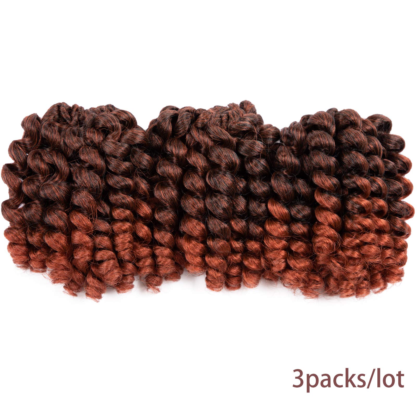 3Packs JAMAIcAN BOUNcE African collection crochet Braiding Hair ginger crochet Hair Wand curl crochet Braids 60 Strands Ombre Sy