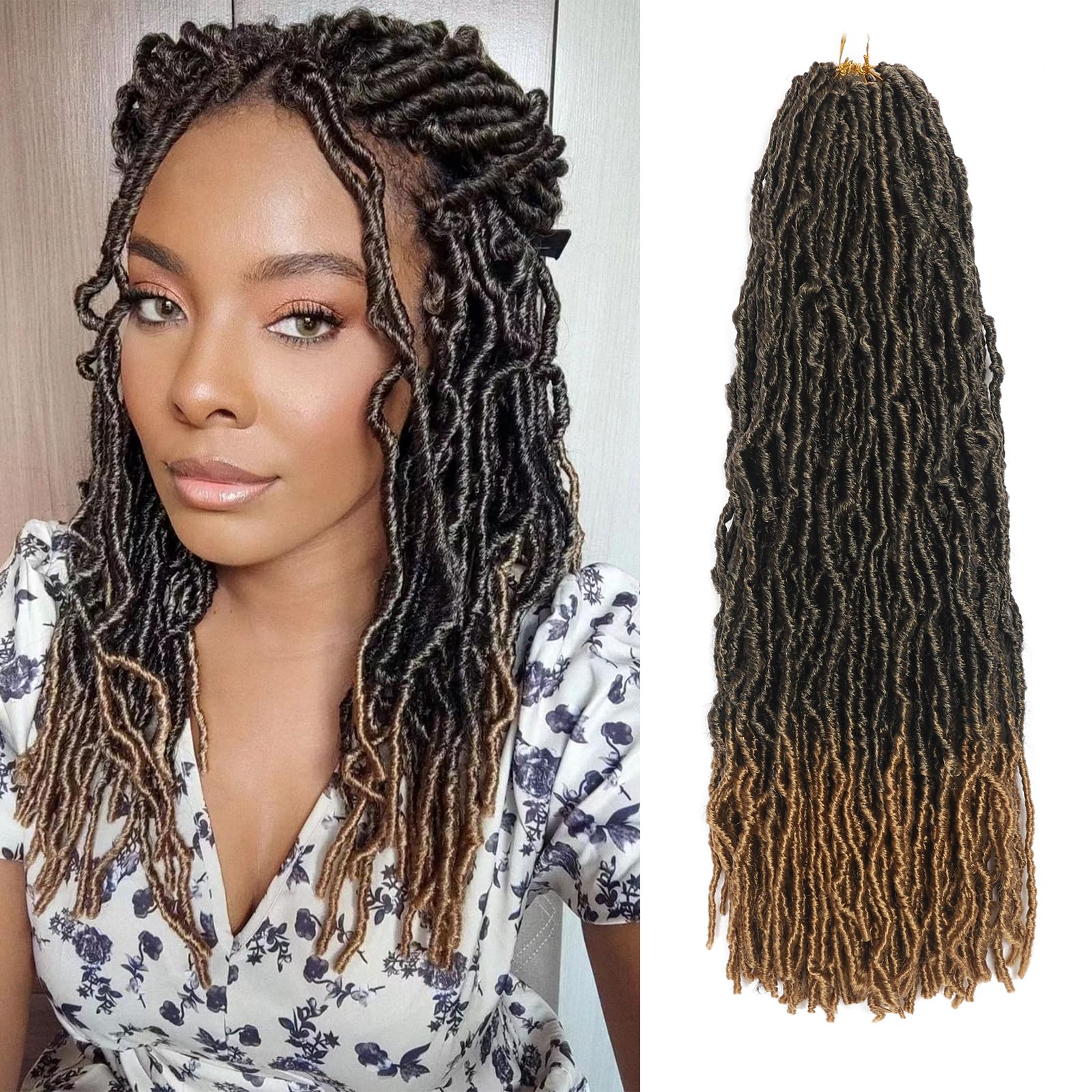 Faux Locs Crochet Hair 12 inch Soft Locs Hair 7 Packs Soft Crochet Hair Extensions T27 Pre Looped Crochet Hair Extensions for Wo