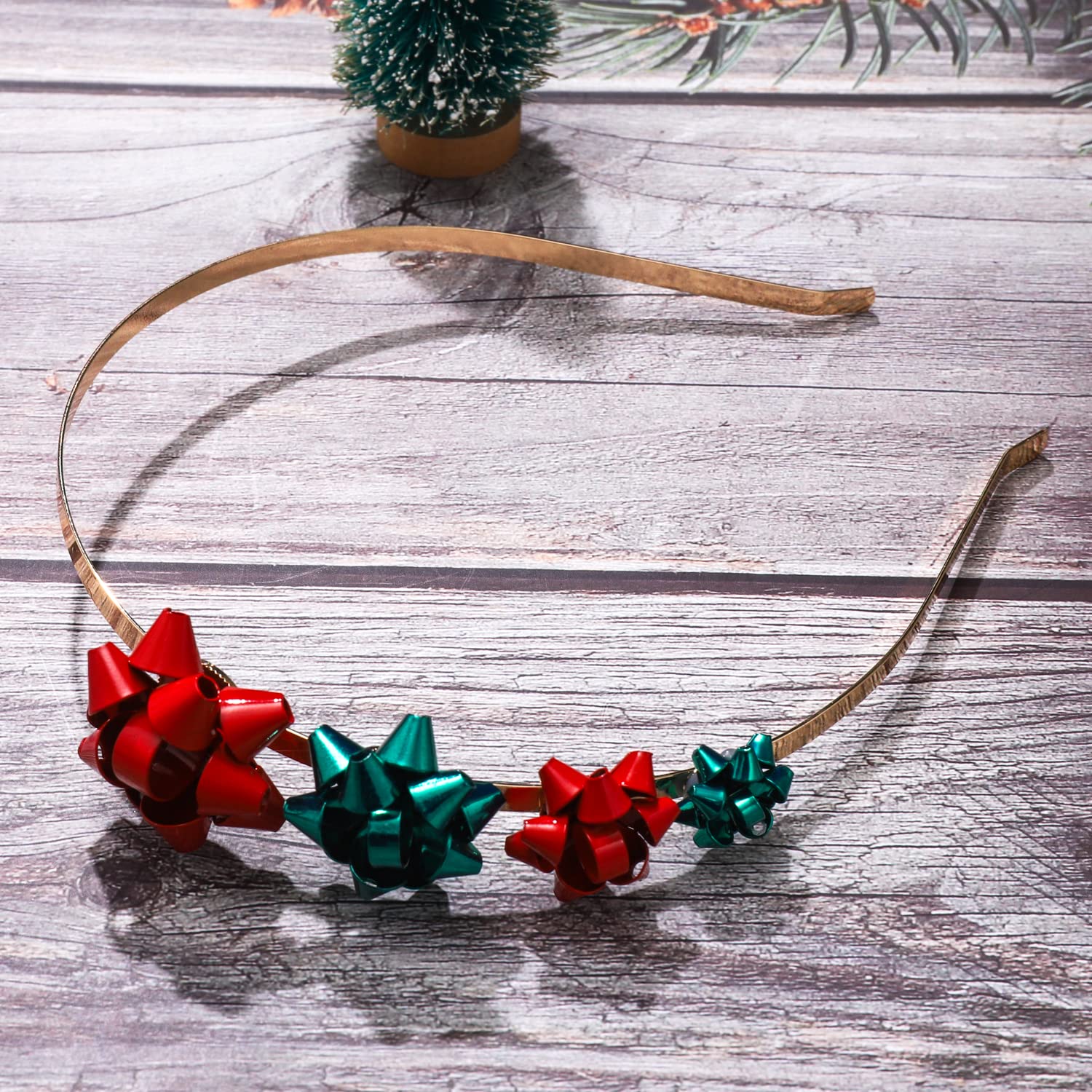 HEIDKRUEGER Christmas Headbands New Year Headband Christmas Bells Hairbands for Women Holiday Hair Hoop (Christmas A)