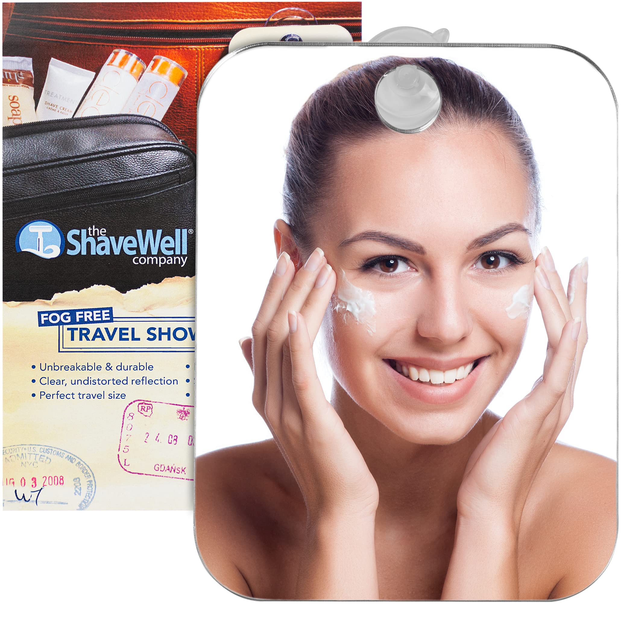 The Shave Well Company Anti-Fog Shaving Mirror For Travel  Fogless Bathroom Shower Mirror With Handheld Option For Men And Women