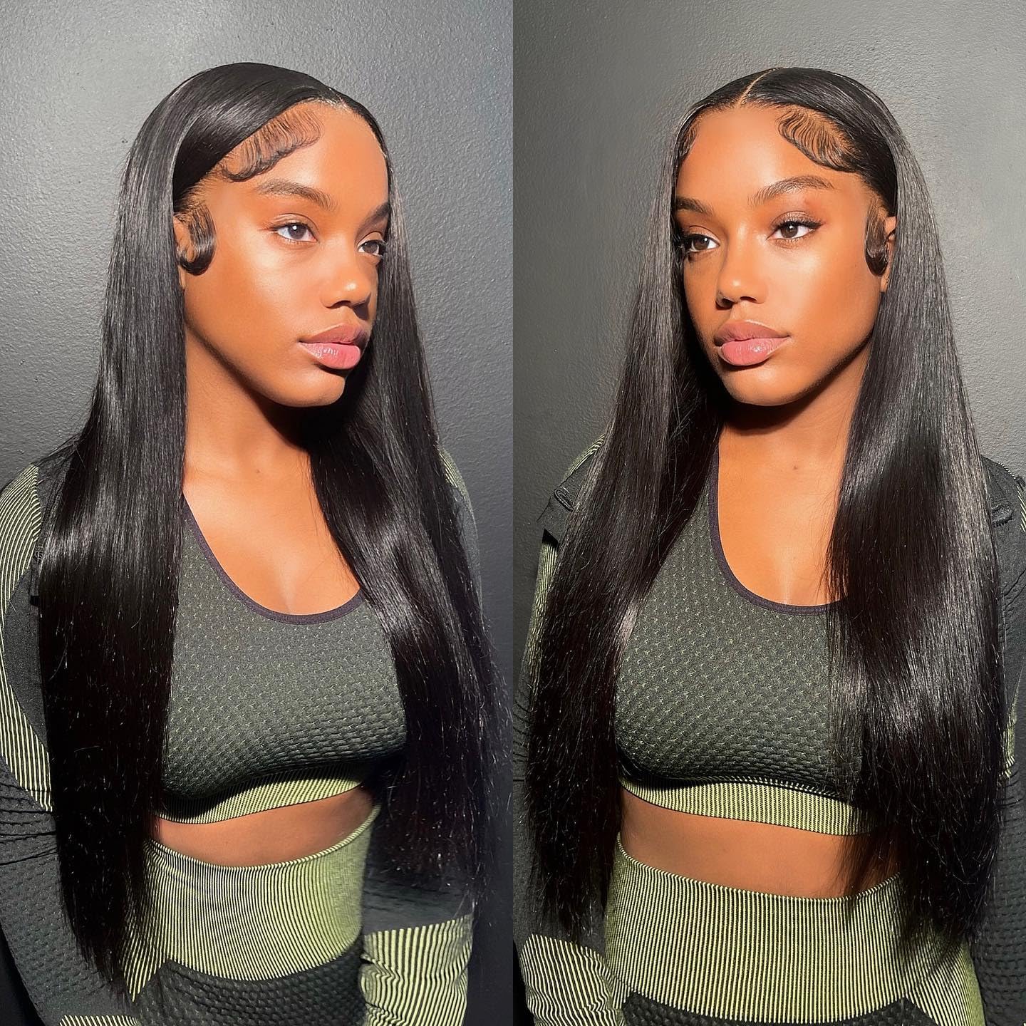 Flady 24 inch HD Lace Front Wigs Human Hair 13x4 Pre Plucked Bleached Knots Lace Front Wig 180% Bone Straight Human Hair Wigs fo