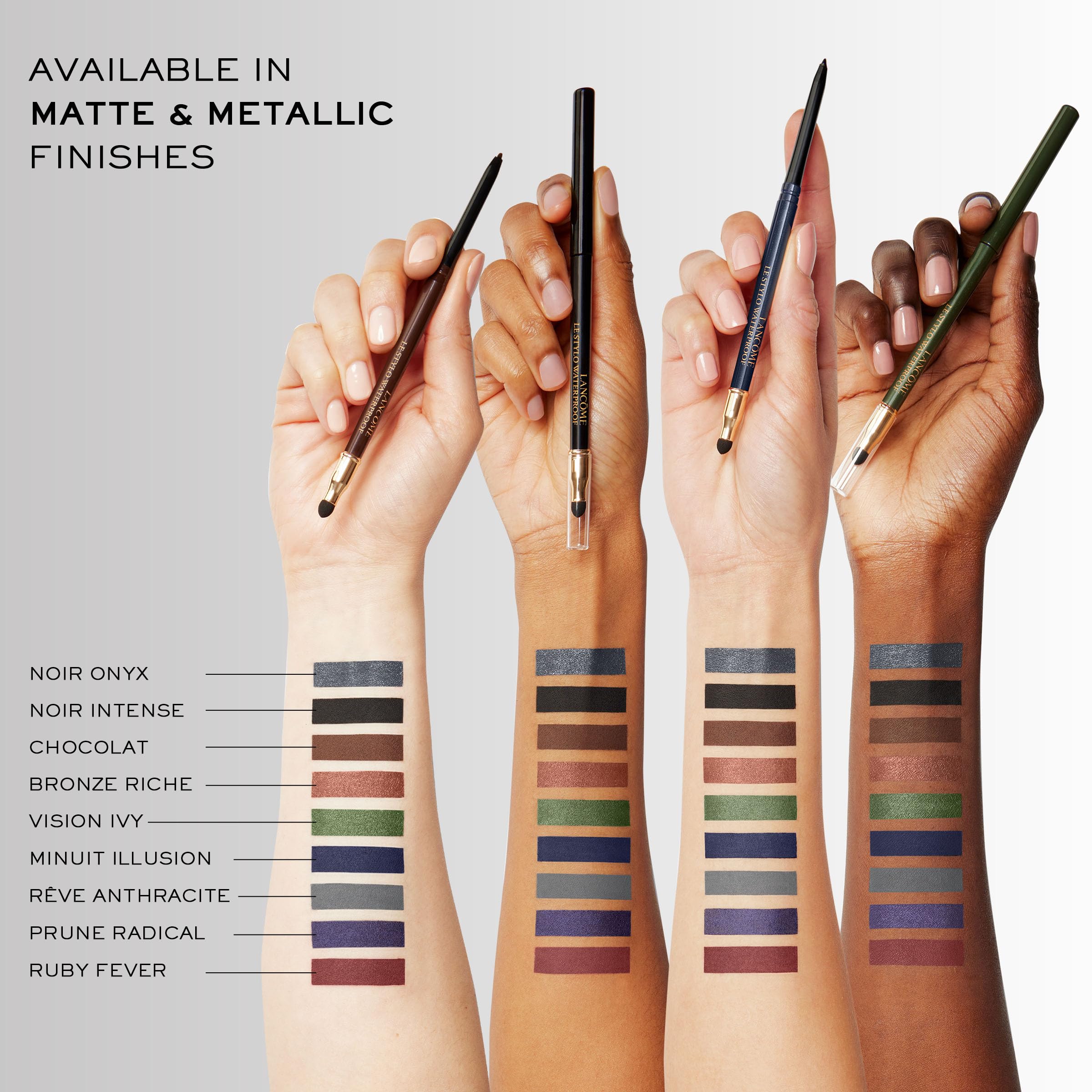 Lancme Le Stylo Waterproof Eyeliner Pencil - Creamy & Highly Pigmented - Seamless Blending & Smudging - 01 Noir Onyx