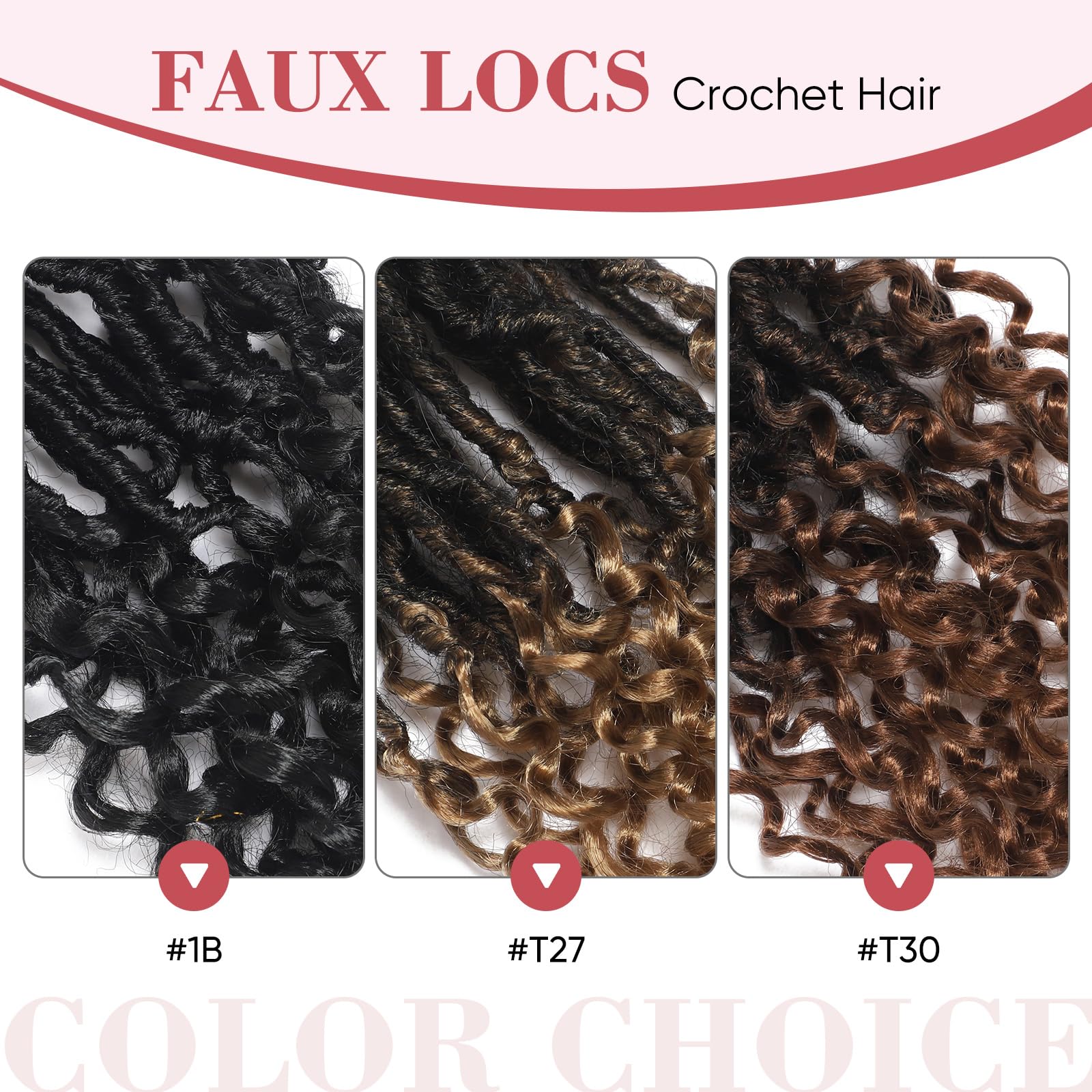 Faux Locs With Curly Ends 24 Inch Faux Locs Crochet Hair 7 Packs Soft Locs With Curly Ends 12 Strands Pre Looped Crochet Hair Ex