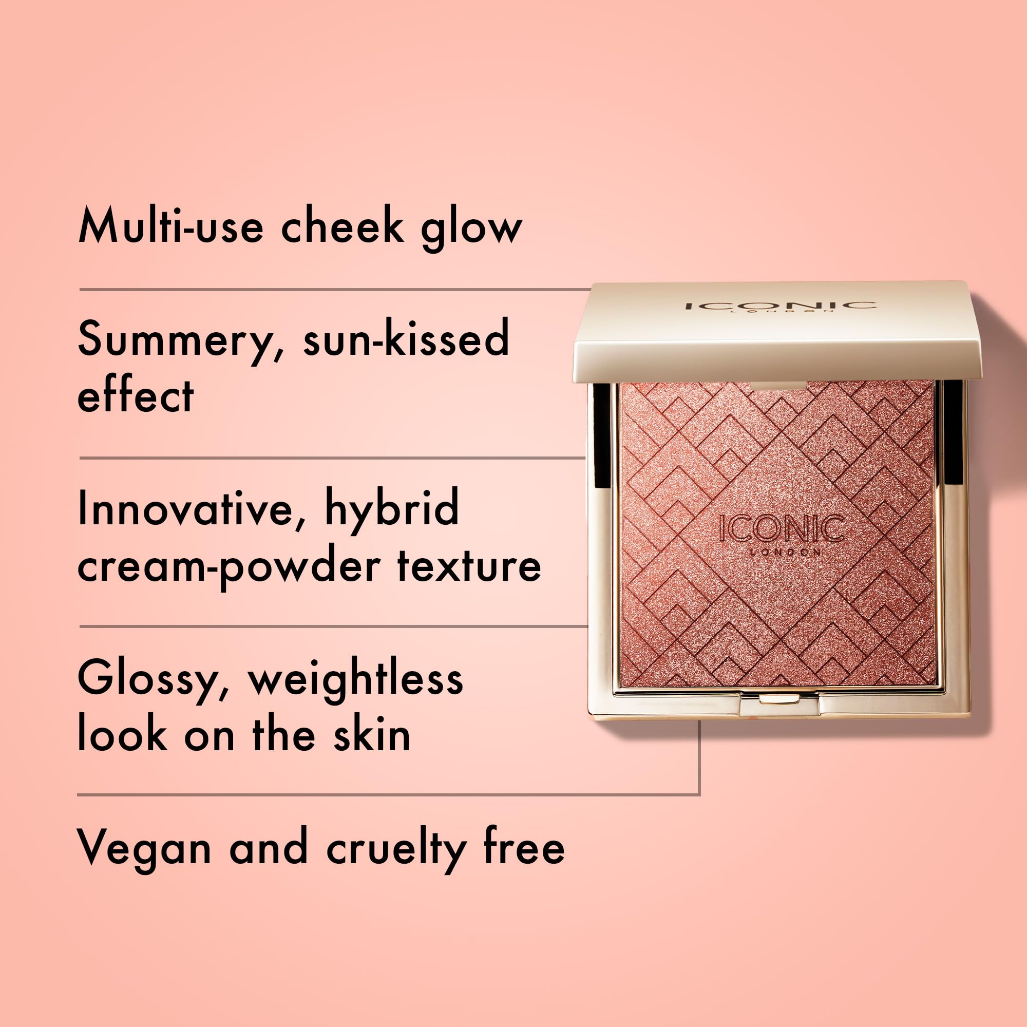 Iconic London Kissed By The Sun | Multi-Use Blush, Bronzer, & Highlighter, For All Skin Types, Cruelty-Free, Vegan Makeup, (So C