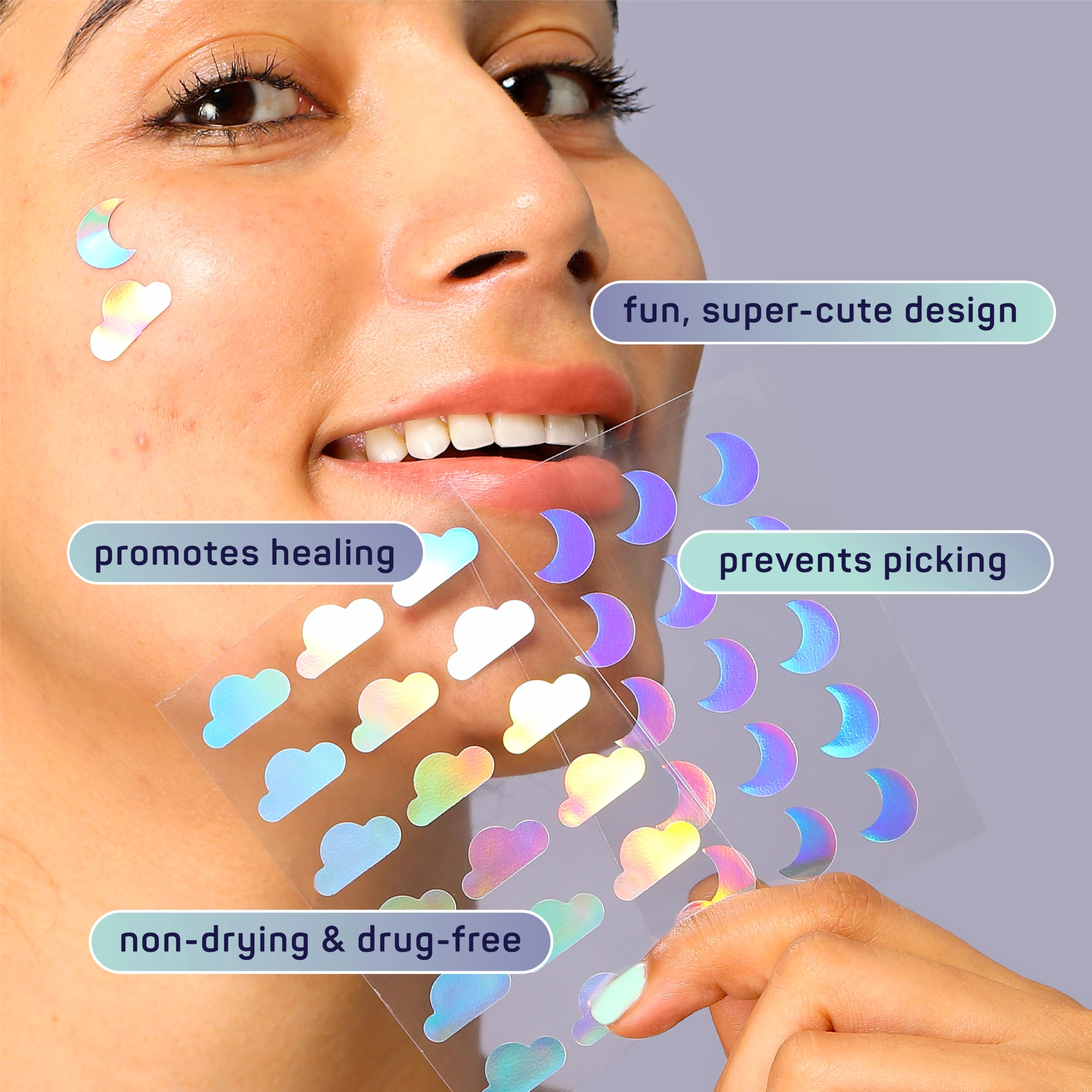 Spalife Beauty Dream Skin Pimple Patches - Hydrocolloid Formula For Acne, Spots, Redness, And Oiliness - 33 Moon & Cloud Patches