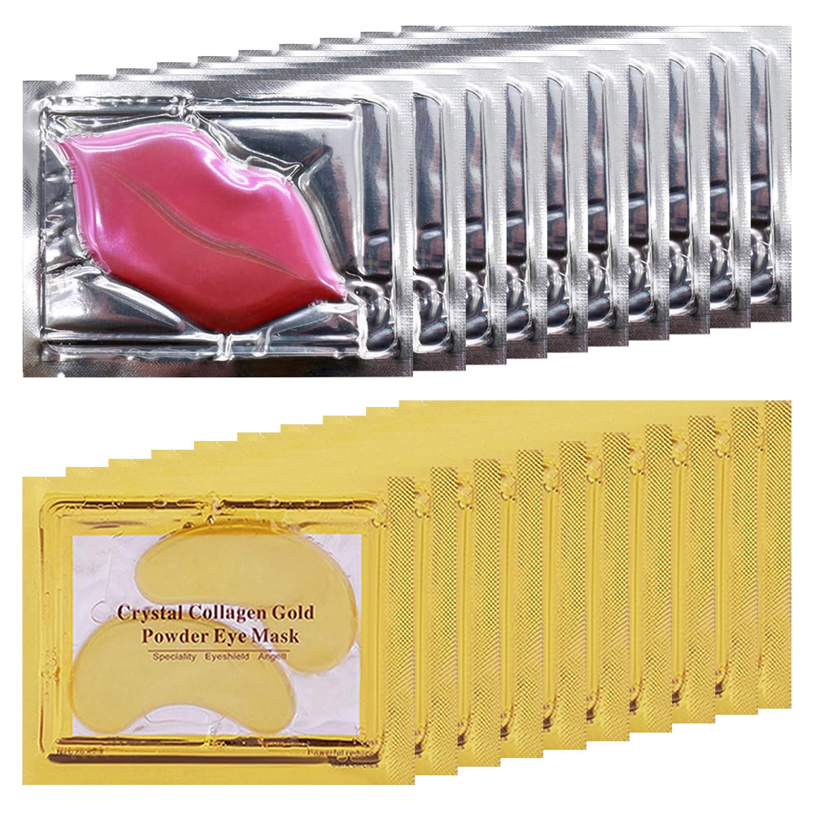 20 Pairs Lip Mask & Eye Mask, Under Eye Patches for Bridesmaid Gifts