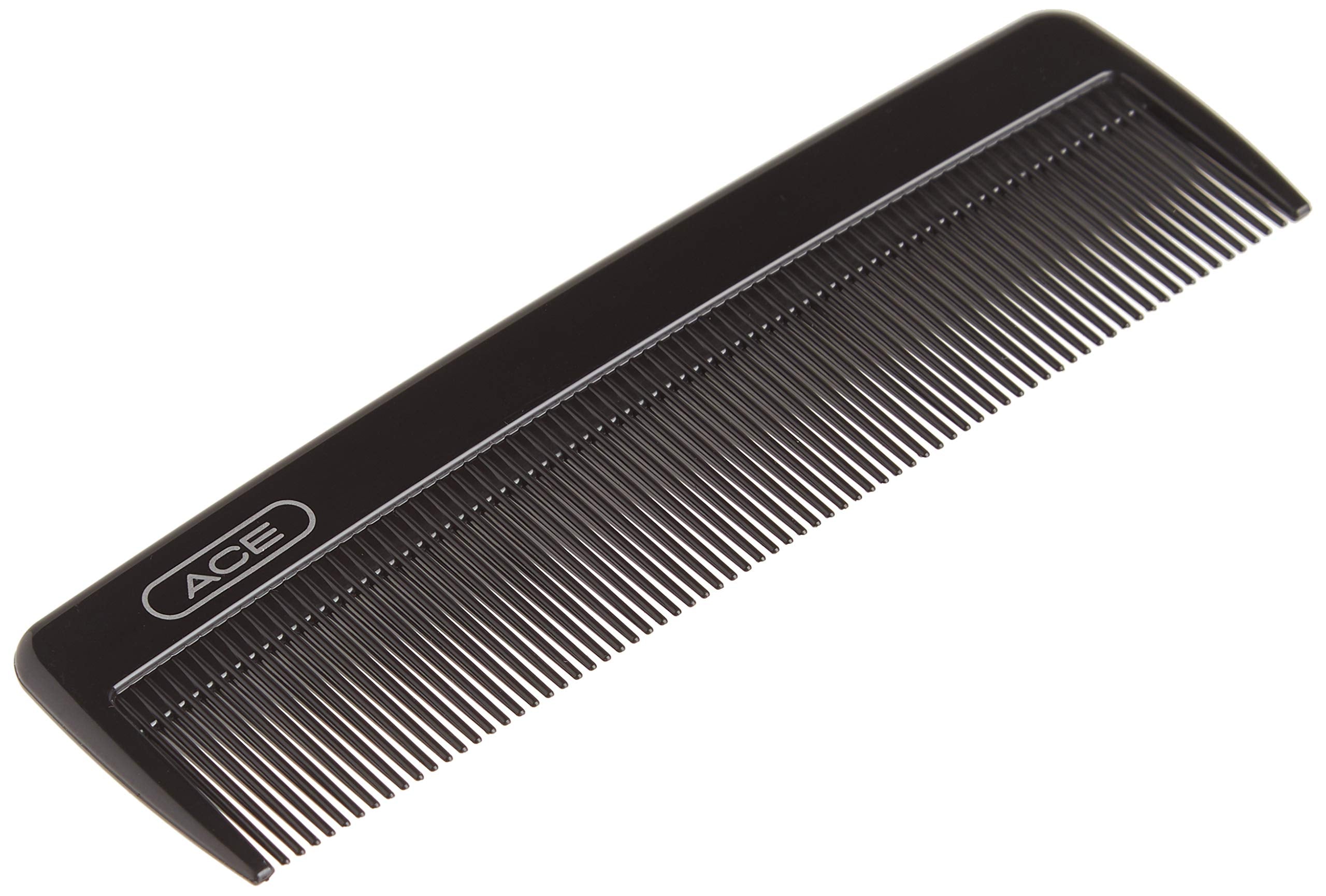 GOODY Ace Classic Bobby Pocket and Purse Hair Comb - 5 Inch, Black - Great for All Hair Types - Fine Comb Teeth for Thin to Medi