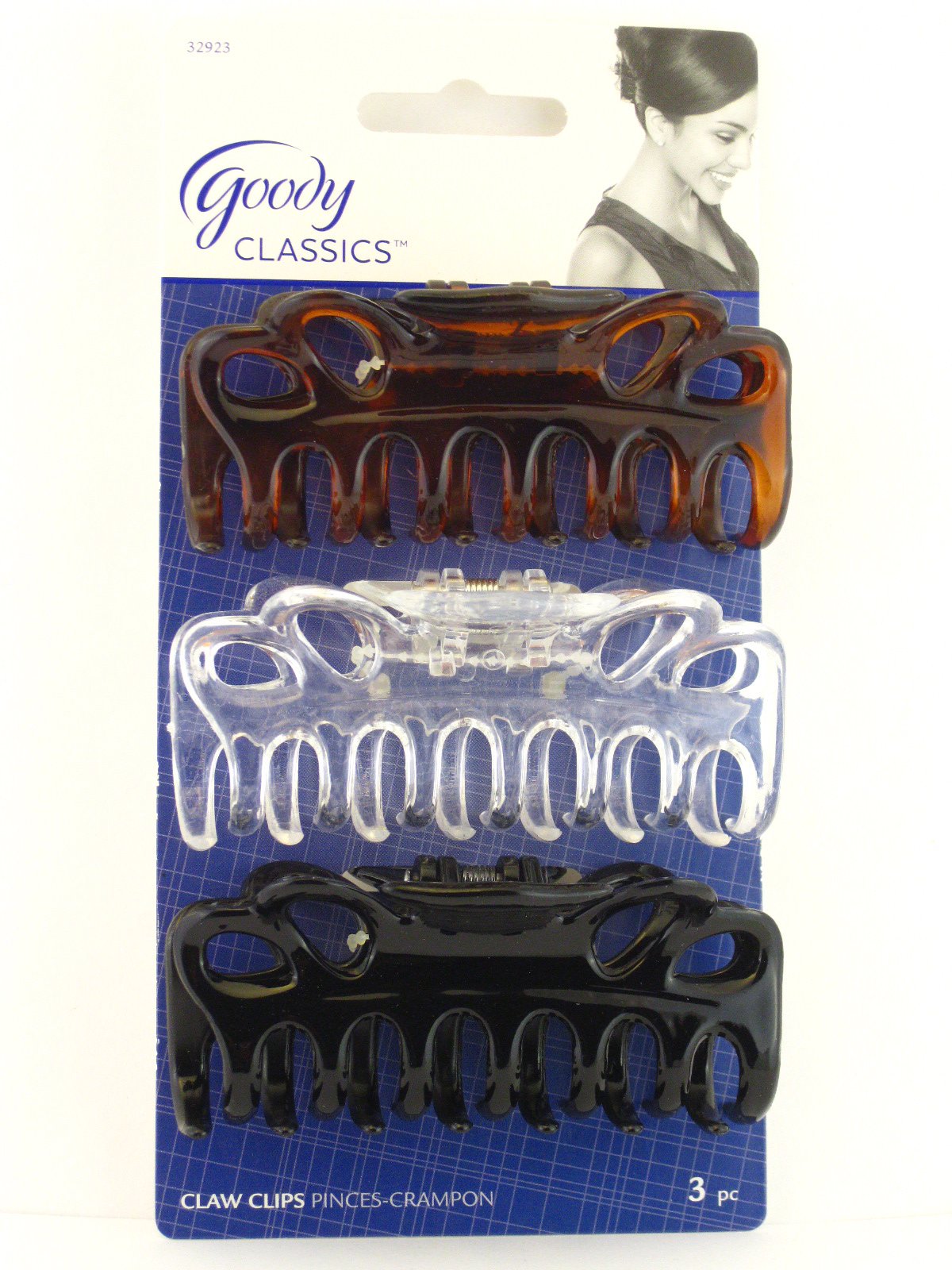 Goody Womens Classics Claw Clip, Bow Tie, 3 Count