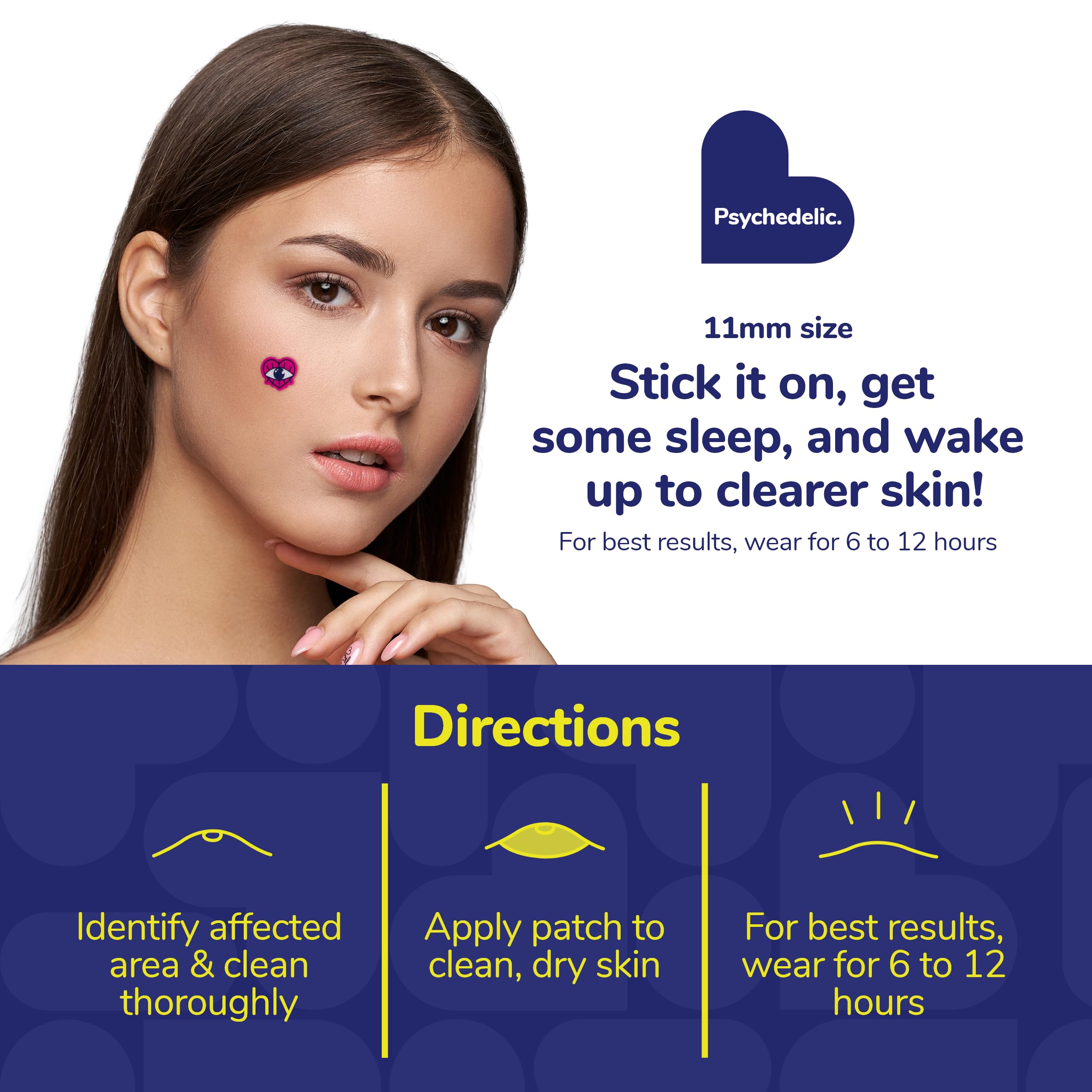 Bioswiss Pimple Patches, Psychedelic Shaped Acne Patch For Zits And Blemishes, Hydrocolloid Spot Stickers For Face And Skin, 72