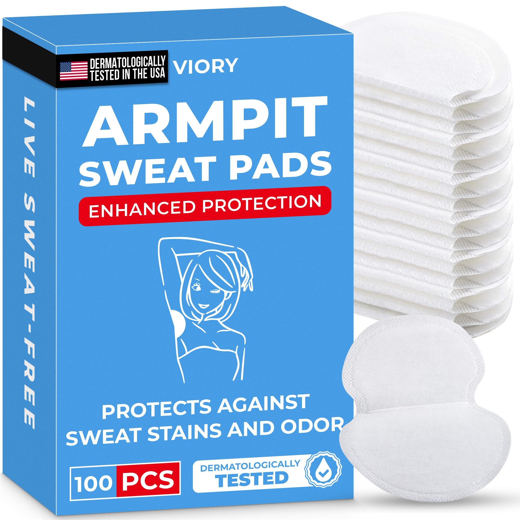 Armpit Sweat Pads for Under Arms  Extra Comfort, For Hyperhidrosis, for Men and Women, Not Visible, Disposable Underarm Dress S
