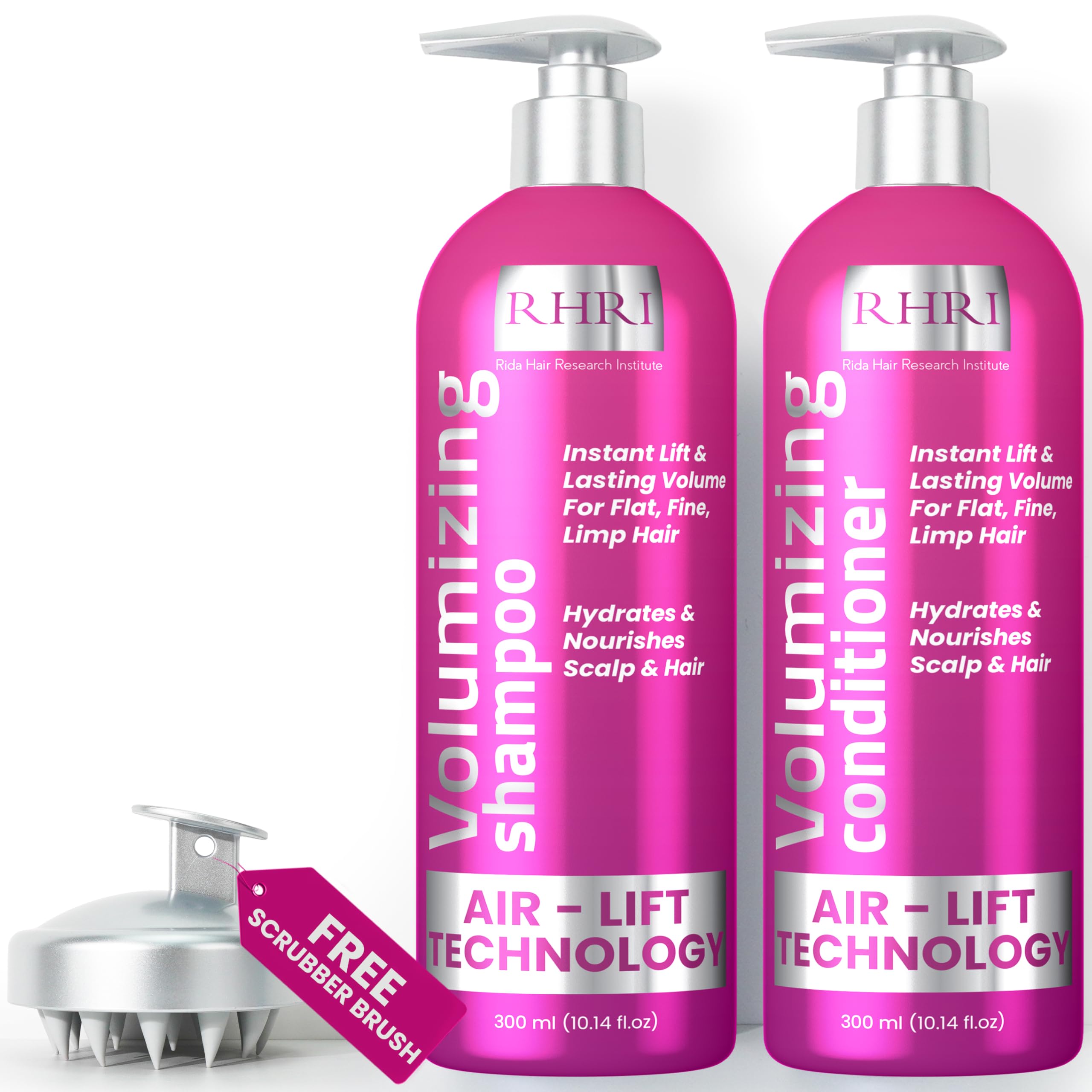Volumizing Shampoo and Conditioner Set for Fine Hair | Hydrating, Nourishing, Boosts Volume, Texture, and Shine | Ideal for Thin