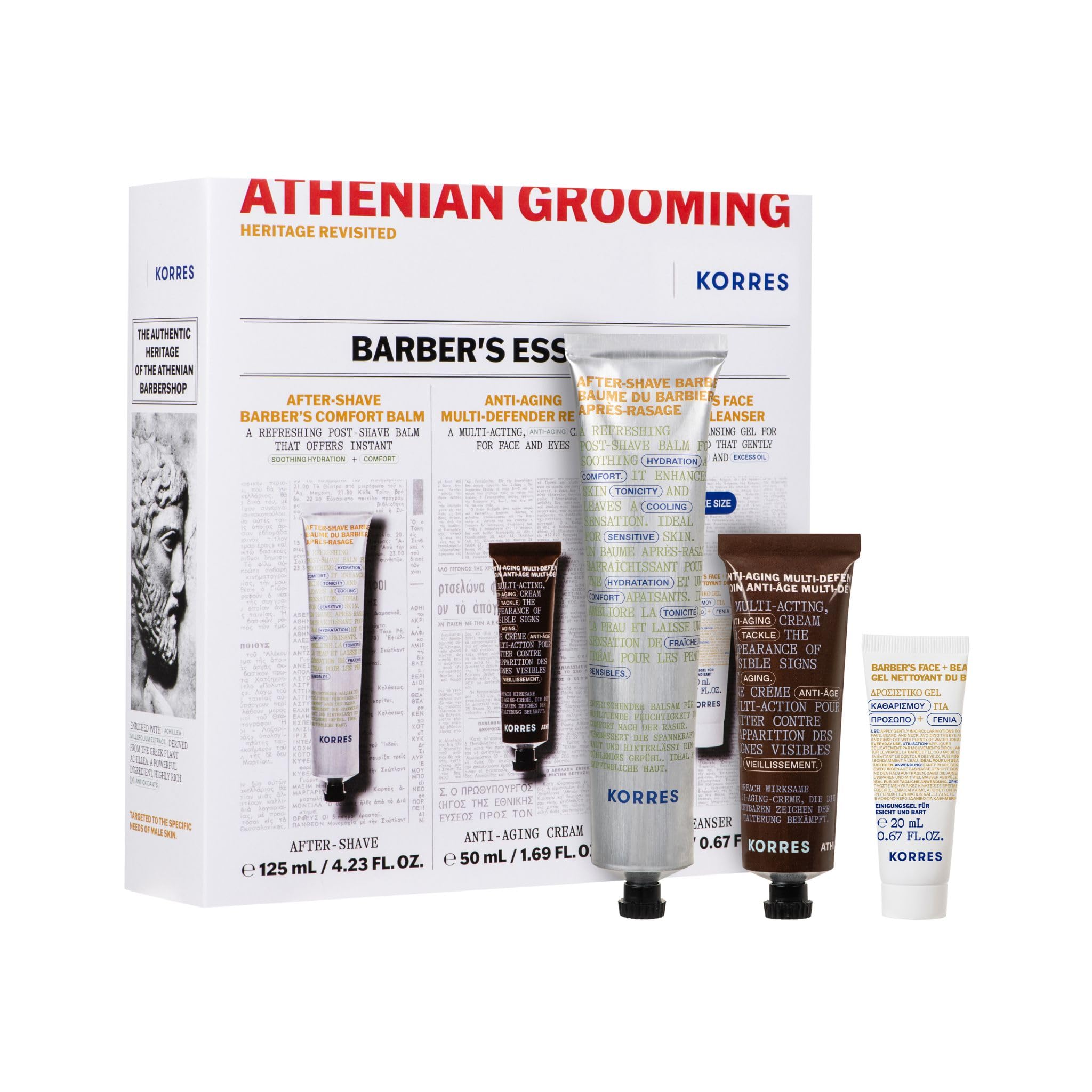 KORRES Athenian Grooming, Barbers Essentials, 3Piece Set