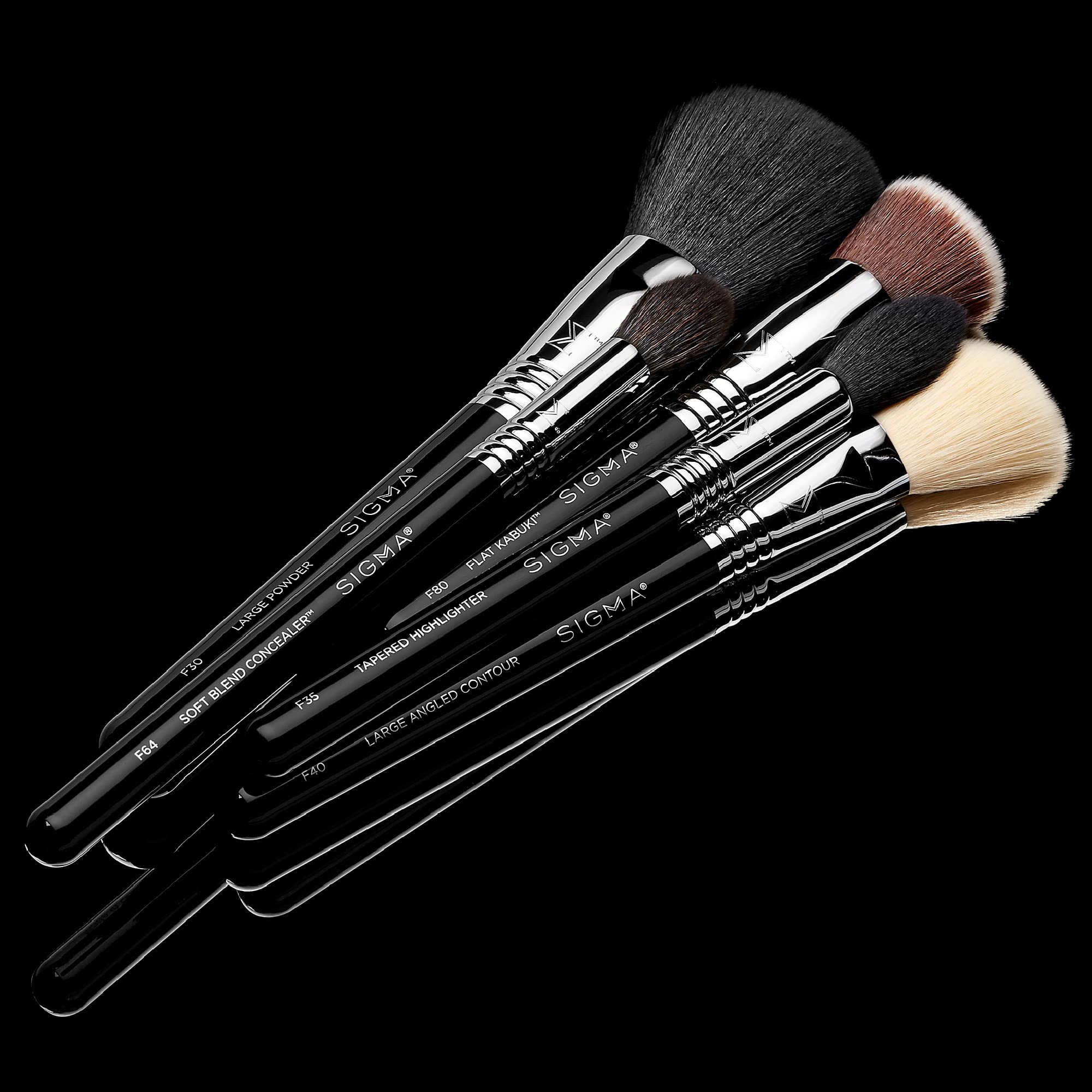 Sigma Beauty Makeup Brush Set - Set Of 5 Classic Makeup Brushes For Full Face, Professional Makeup Brushes For Foundation, Conce