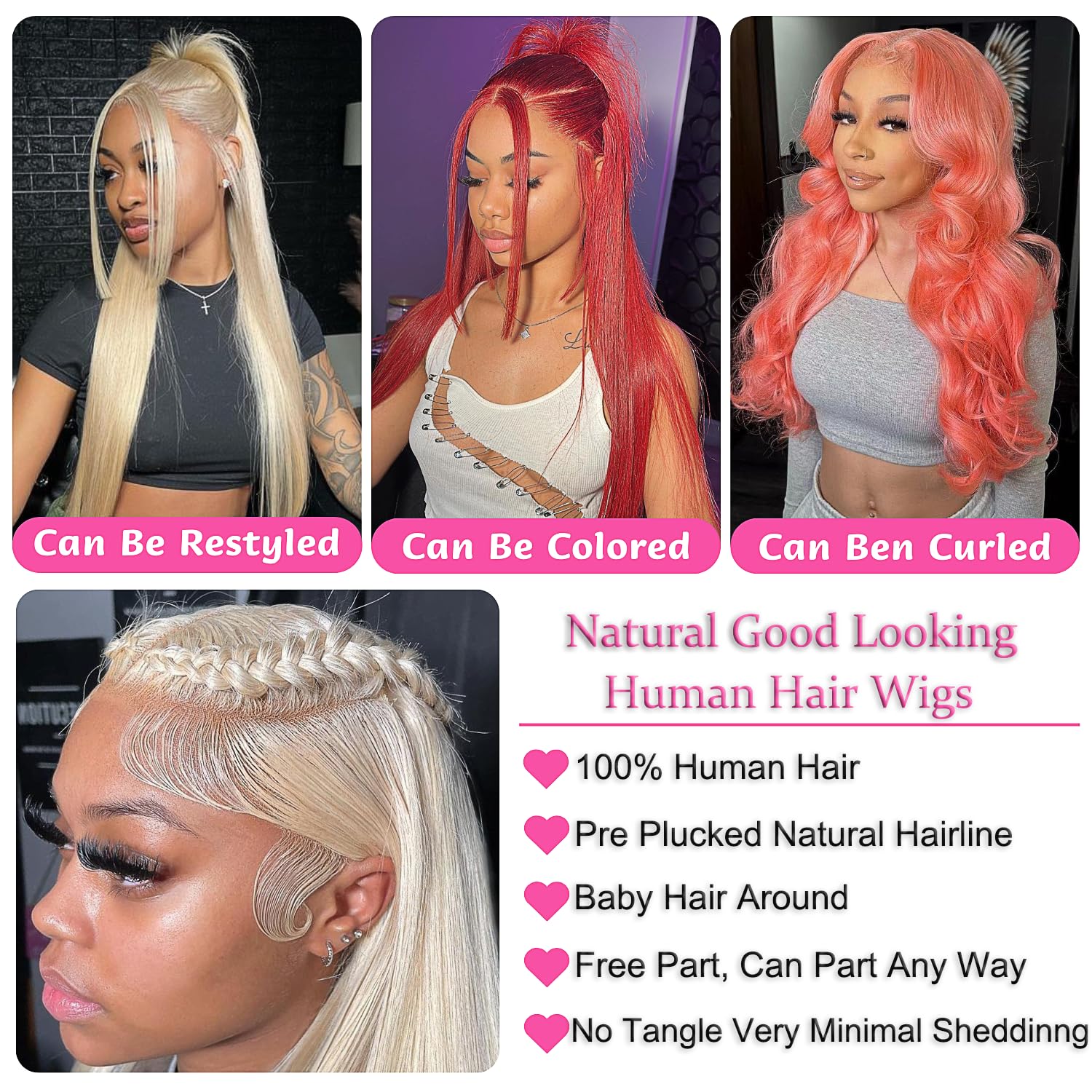 613 Blonde Lace Front Wigs Human Hair 13X4 Straight Wigs Human Hair Pre Plucked With Baby Hair Hd Transparent Lace Front Wigs Hu