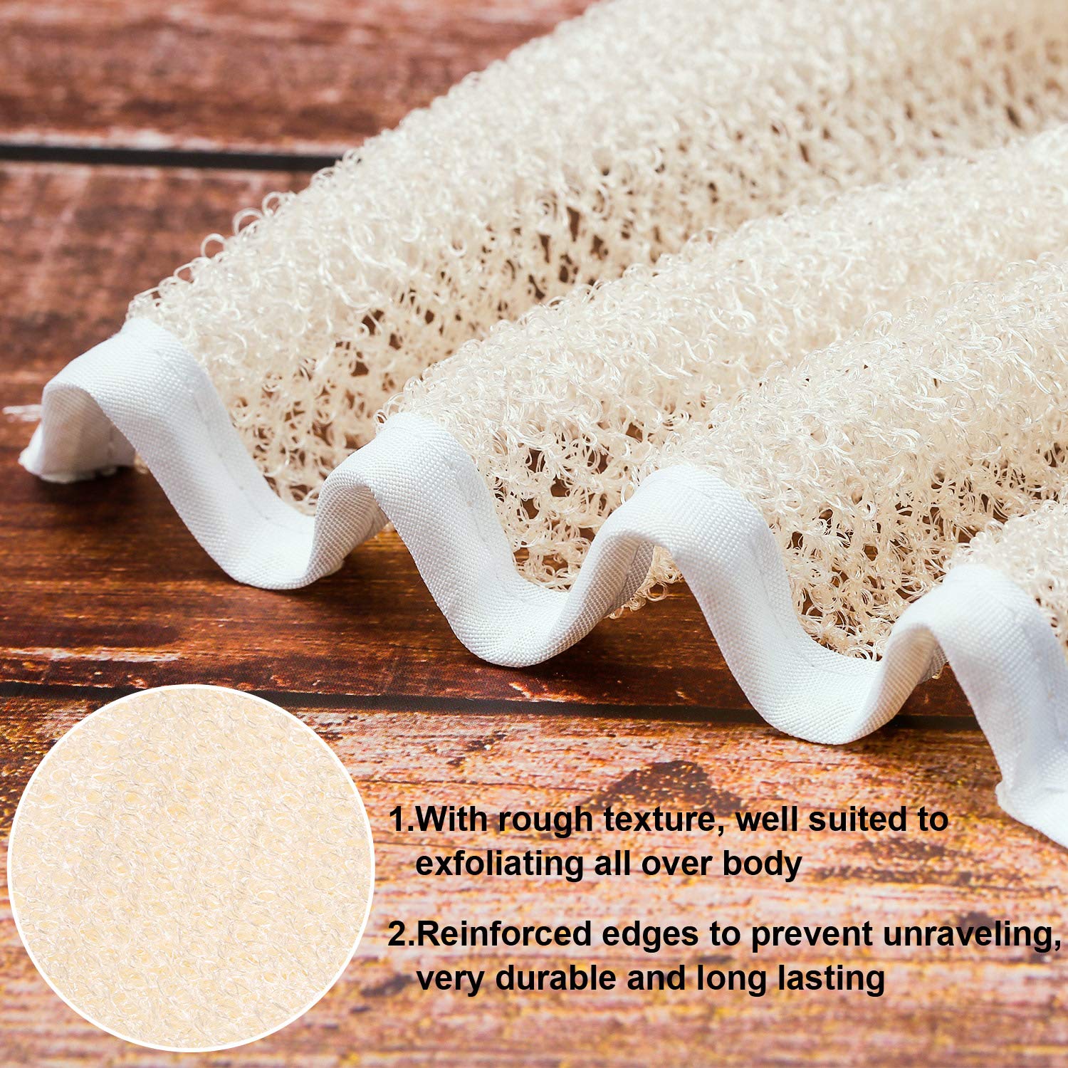 5 Pack Exfoliang Face And Body Wash Bath Scrub Soft Weave Bath Towel Massage Cloth For Women And Man, Two Sides