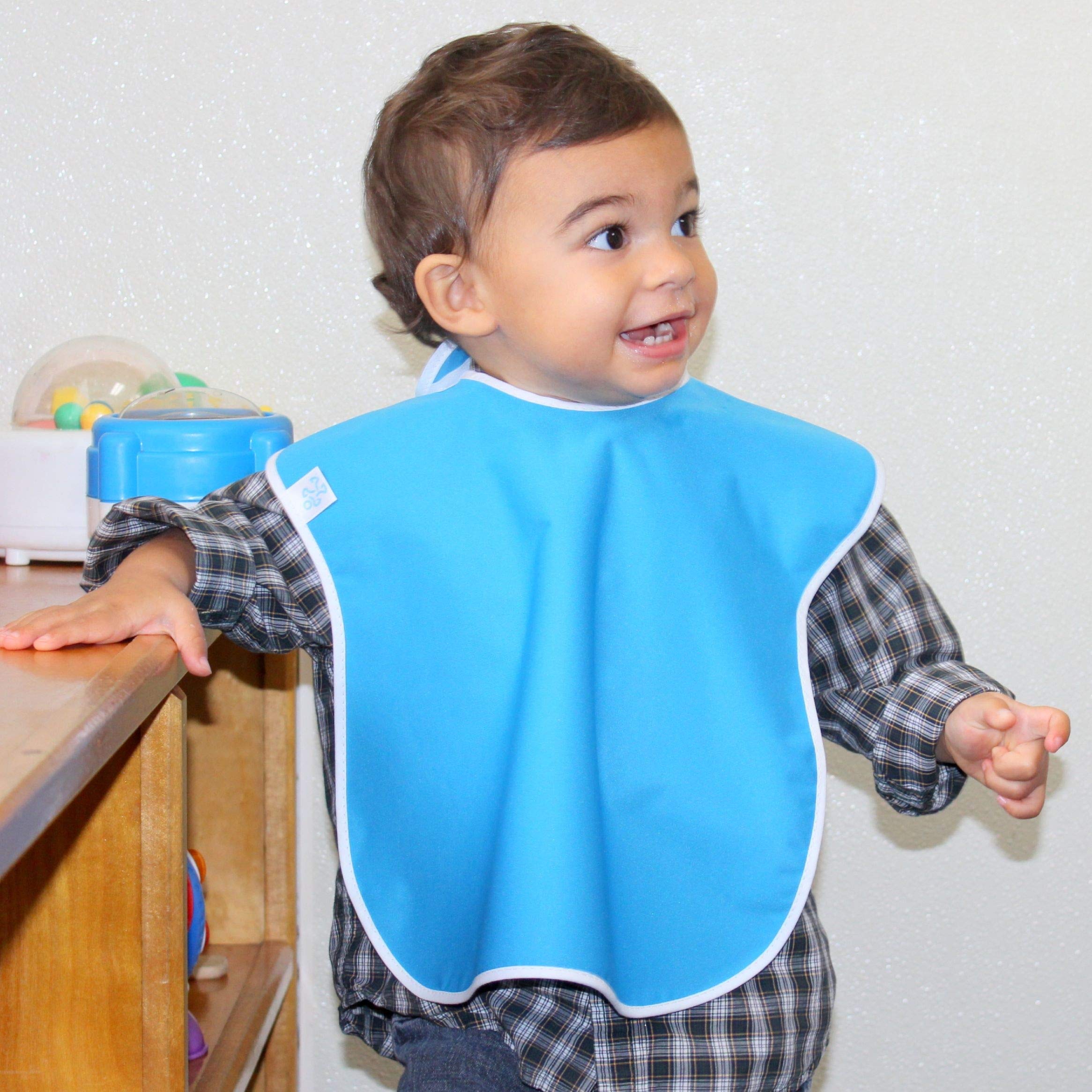 Toppy Toddler Large Waterproof Baby Bibs, Snap Buttons, Bib Easily Wipes Clean, Girls Gift Set 12-Pack (18-48 Months)
