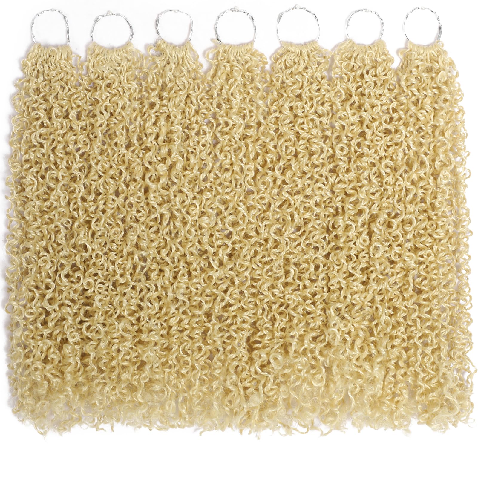 Blonde Yanky Twist Crochet Hair Pre Looped 14 Inch Pre-twisted Fluffy Curly Braiding Hair Curly Senegalese Twist Braids Natural 