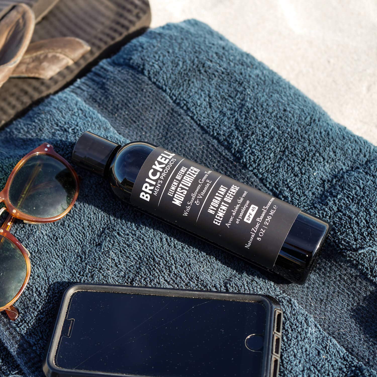 Brickell Men'S Element Defense Spf45 Moisturizer For Men, Natural & Organic, Zinc Oxide Mineral Sunscreen, Hydrates And Protects