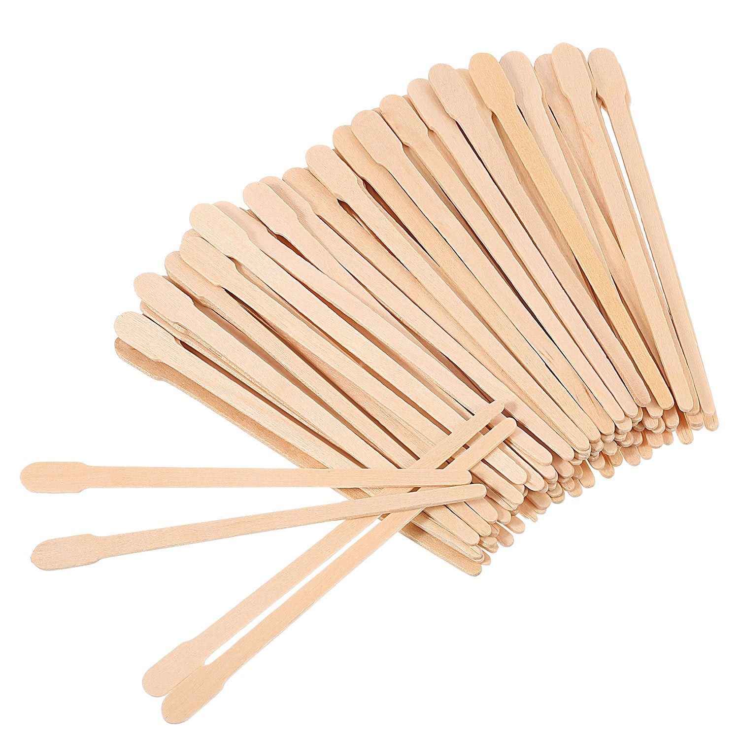 Bememo 500 Pieces Wax Sticks for Hair Removal, Small Wax Spatulas Applicator Wood Craft Sticks for Eyebrow, Lip, Nose Waxing