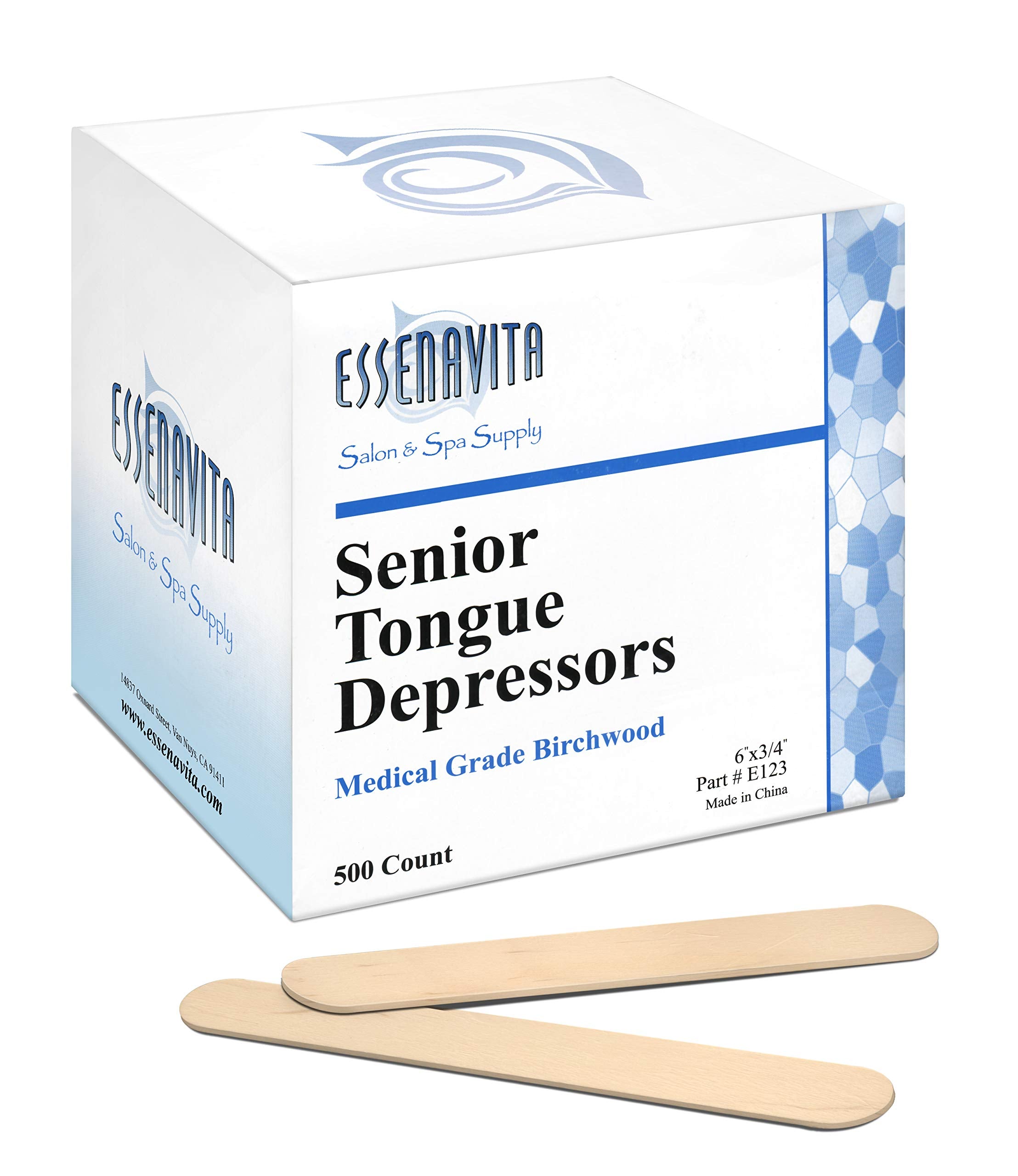 Large wax applicator stick 500 pack 6''x3/4''body waxing sticks large birchwood wooden tongue depressors Medical Grade Quality