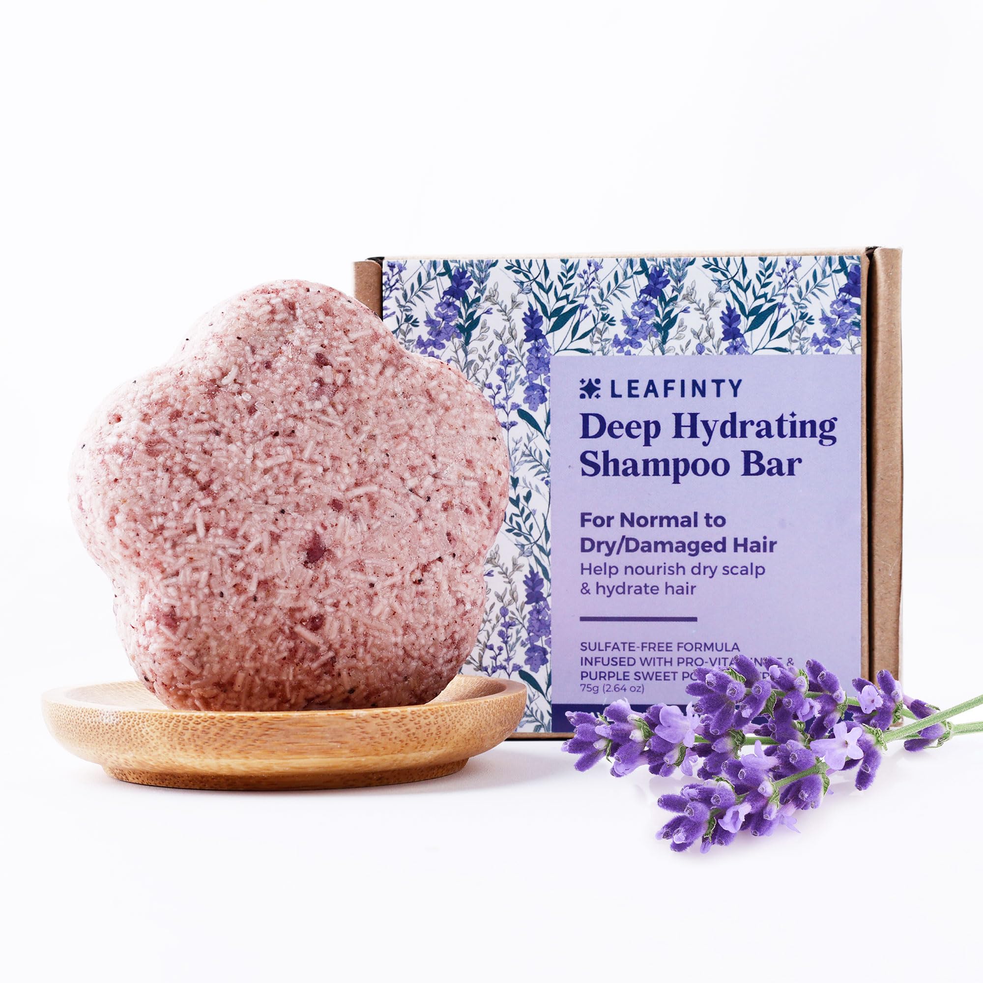 Leafinty Shampoo Bars for Hair Growth, Solid Shampoo Bar for Dry & Damaged Hair, Shampoo Bar with Holder, Deep Hydrating, Rebala