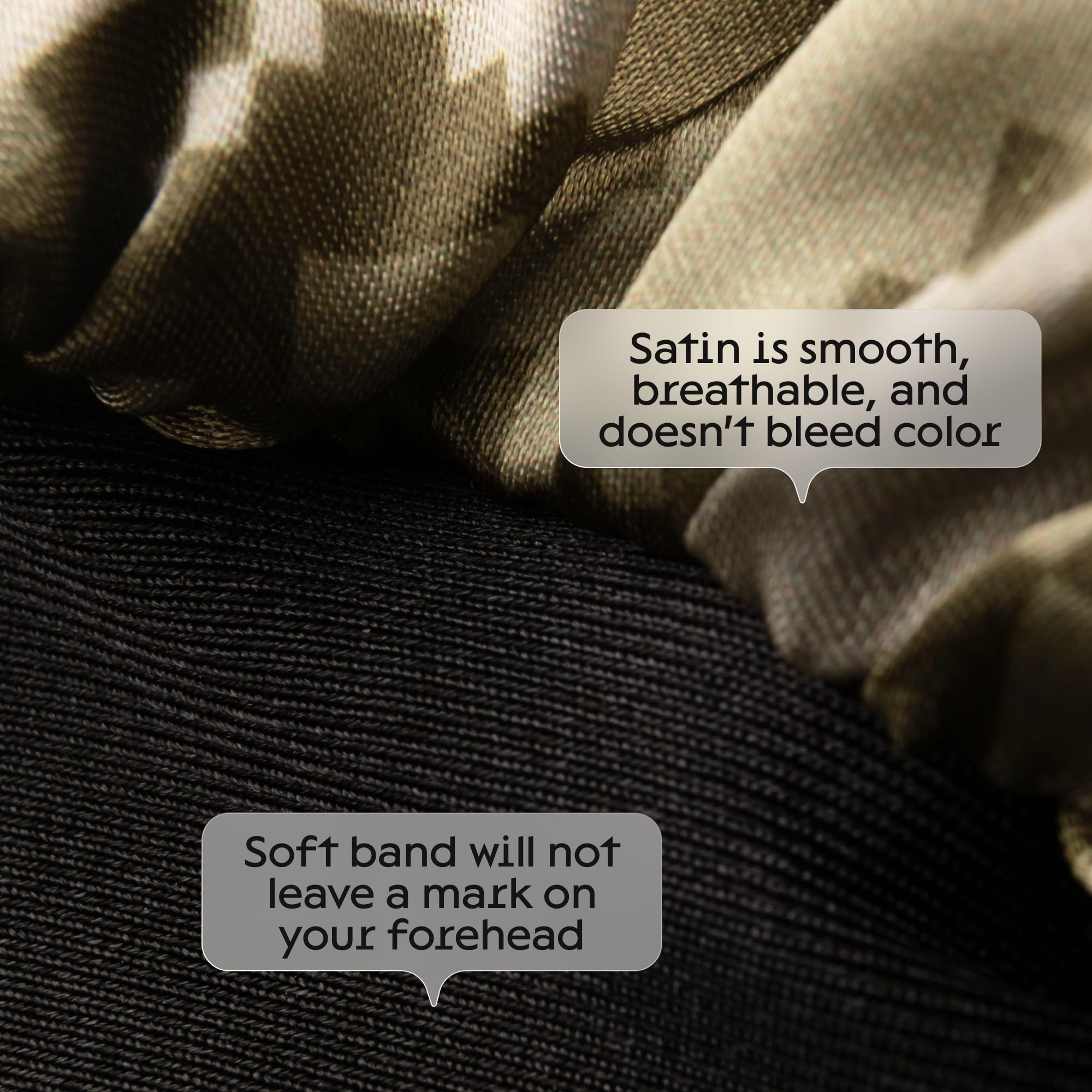 Niagara Sleep Solution Satin Bonnet, Camouflage, Large-X-Large, Green