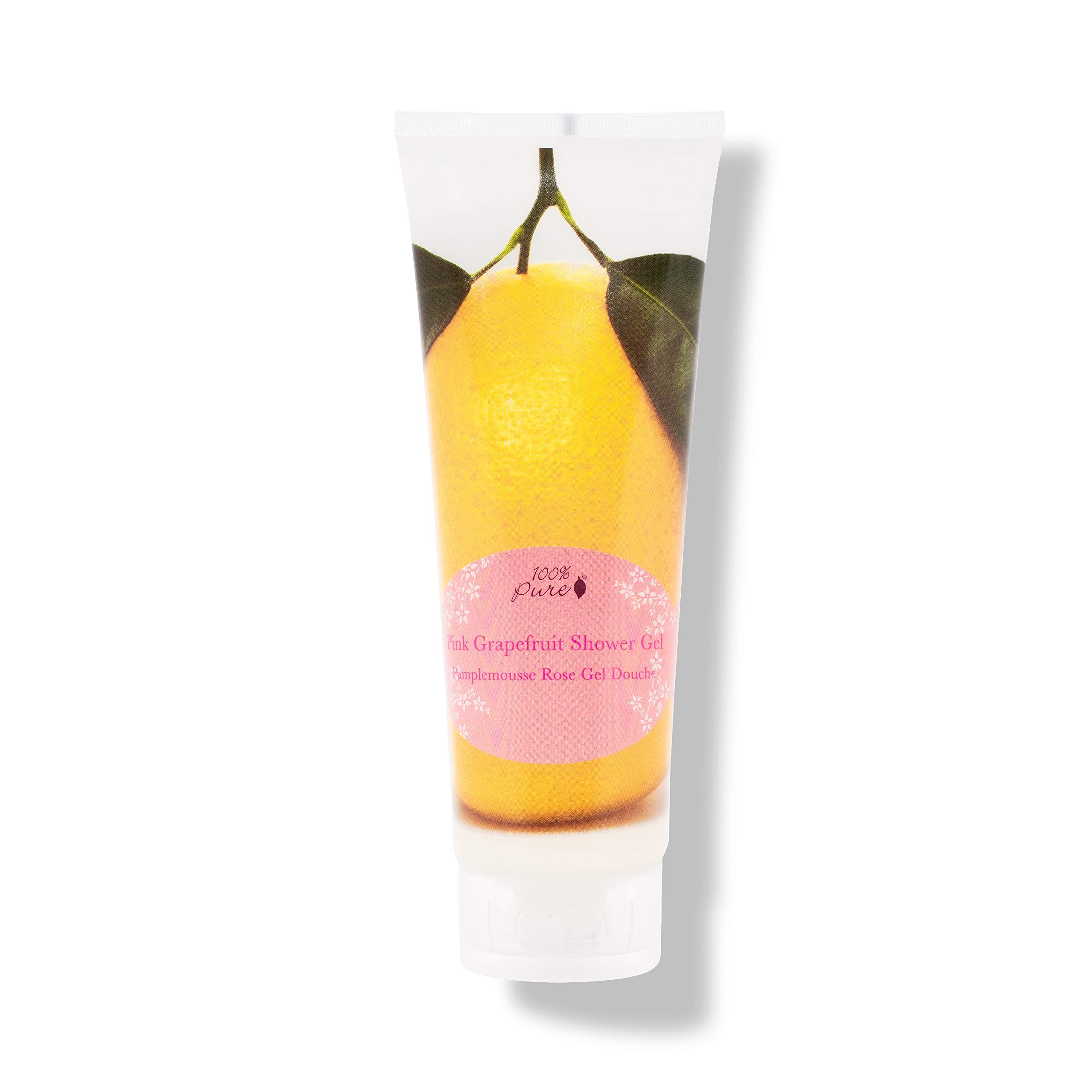100% Pure Pink Grapefruit Shower Gel Natural Foaming & Hydrating Body Wash - Deeply Moisturizing Gentle Soap Cleanser For All Sk