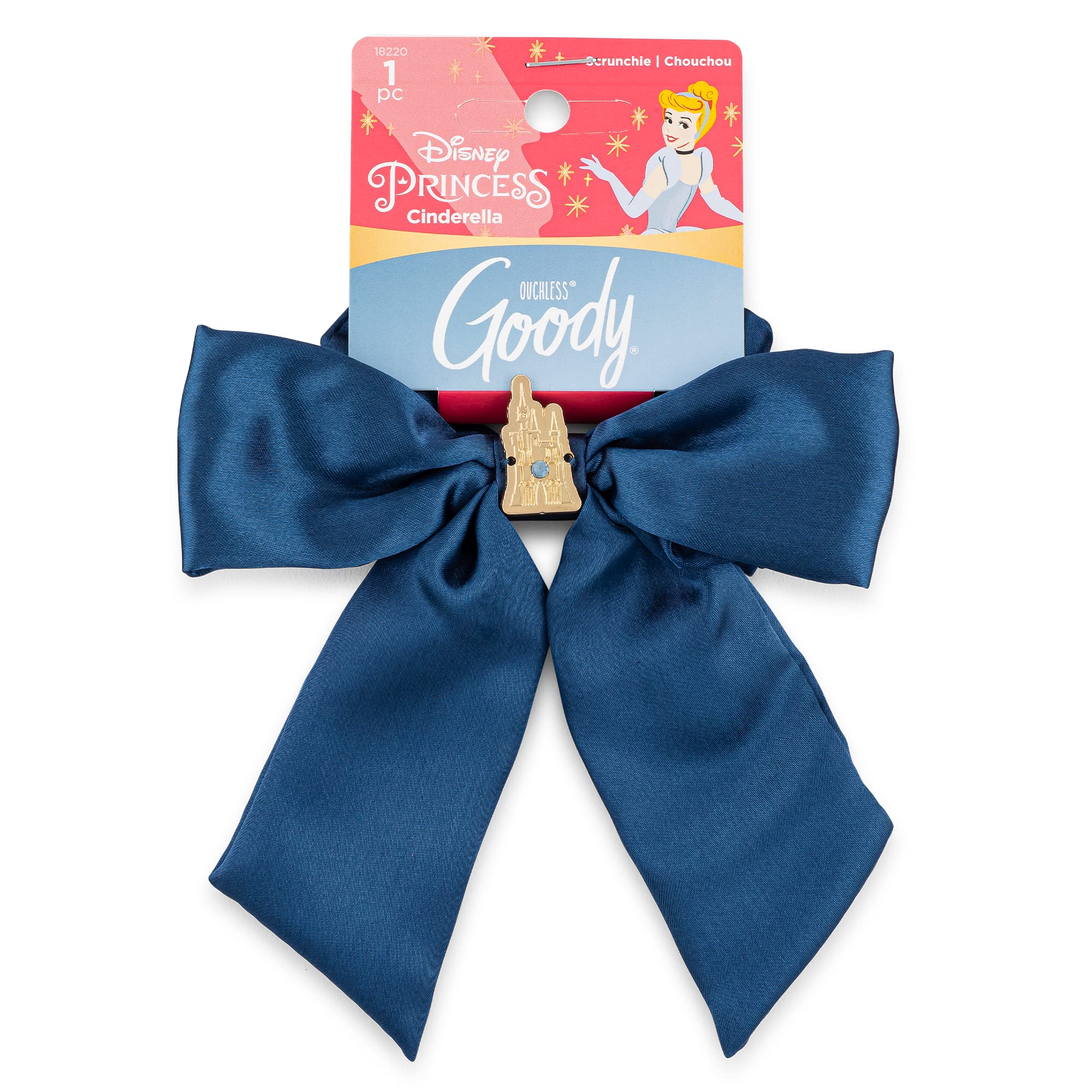 Goody Ouchless XL Scrunchie Bow - Disney Princess, Cinderella - Hair Accessories for Men, Women, Boys & Girls - Style With Ease