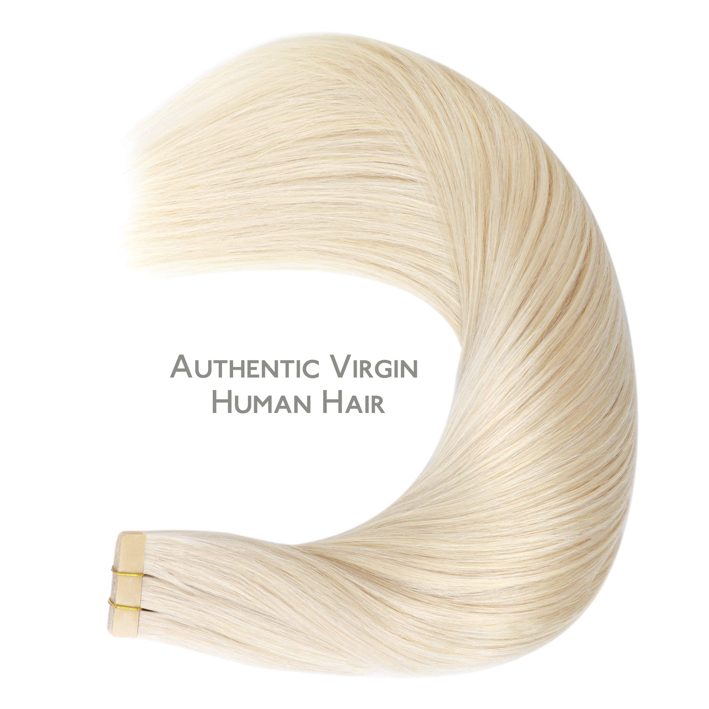 Wennalife Tape In Hair Extensions Human Hair, 20Pcs 40G 12 Inch Platinum Blonde Remy Hair Extensions Straight Human Hair Tape In