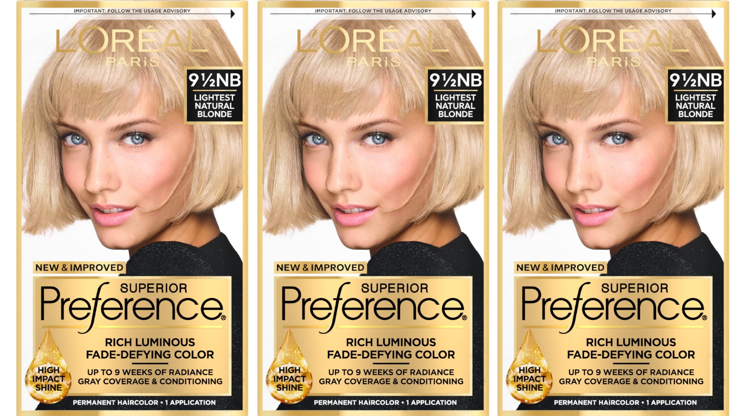 L'Oreal Paris Superior Preference Luminous Fade-Defying Permanent Hair Color, Hair Dye For Up to 9 Weeks of Radiance, Lightest N