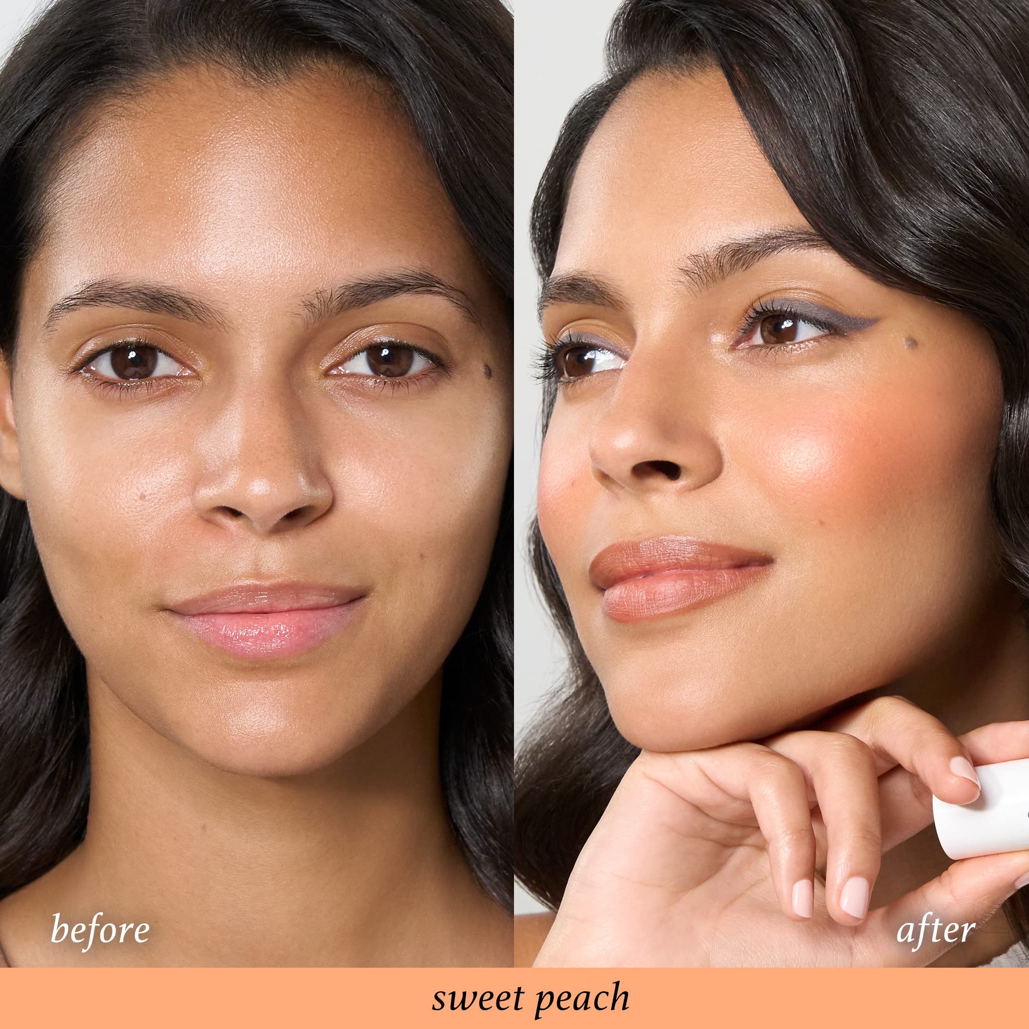 Julep Skip The Brush Cream To Powder Blush Stick - Sweet Peach - Blendable And Buildable Color - 2-In-1 Blush And Lip Makeup Sti