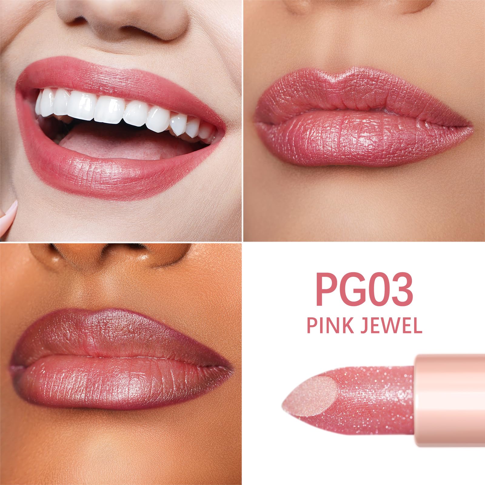Oulac Moisturizing Pink Lipstick for Women - Tinted Lip Balm with Shimmmer, Lightweight Lip Makeup, Nourishing & Hydrating formu