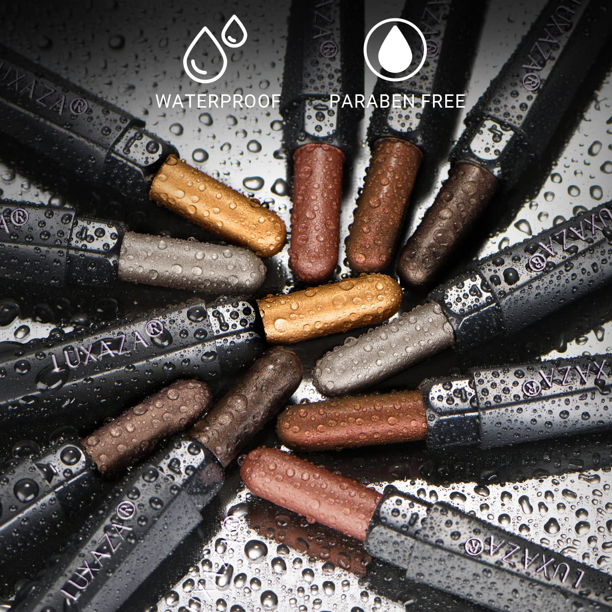 Luxaza Brown Eyeshadow And Eyeliner Pen Set, Shimmer Neutral Cream Crayon,Waterproof Long Lasting Eye Highlighter Stick,Eye Brig
