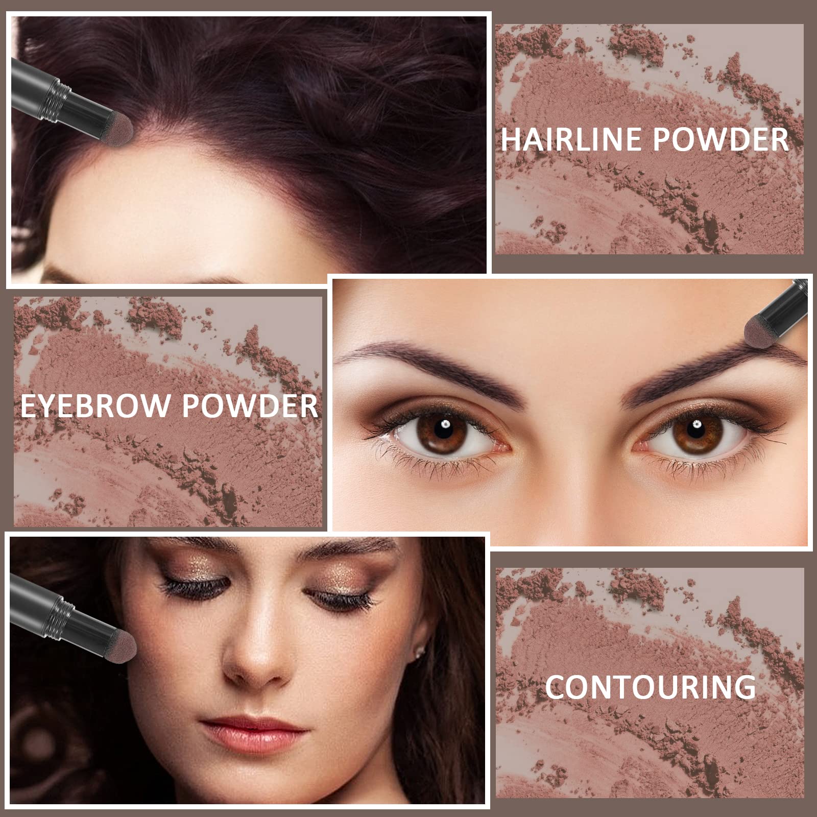 Boobeen Hairline Powder Stick Root Cover Up Instantly Hair Shadow Waterproof Hair Root Concealer For Thinning Hair Root Touch-Up
