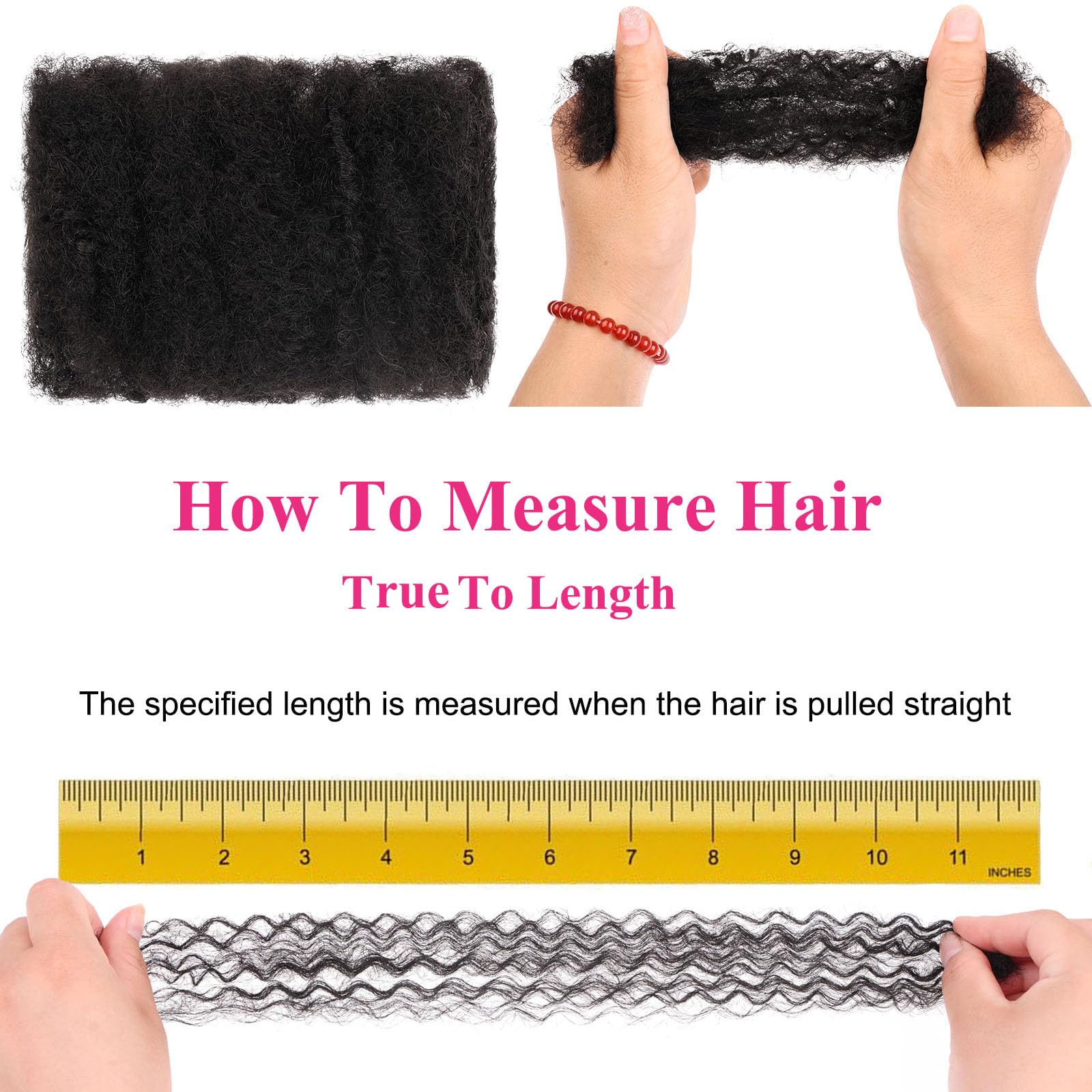 Unionbeauty Afro Kinky Bulk Human Hair For Braiding Dreadlock Extensions 1 Pack 100% Human Afro Kinky Hair Bulk Afro Kinkys Brai