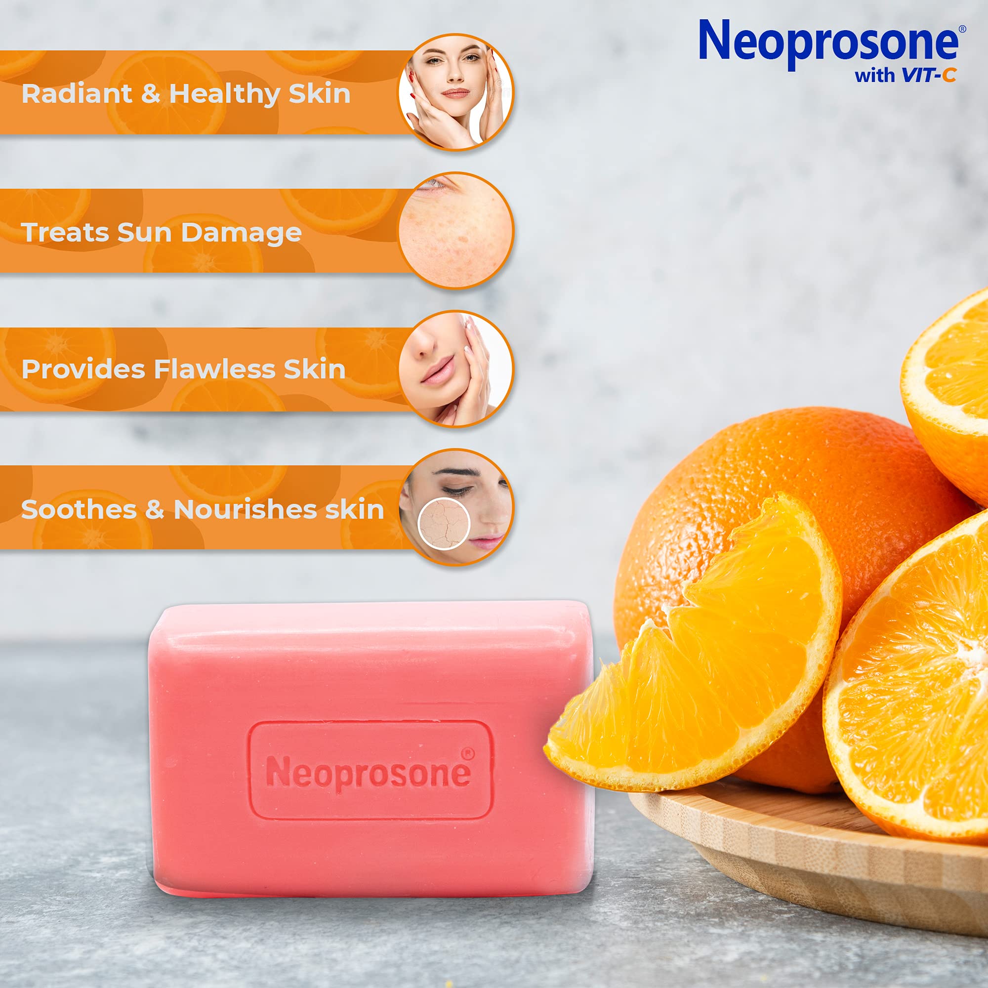 Neoprosone, Skin Brightening Soap | 7Oz / 200G | Exfoliating, Cleansing Bar, Helps To Reduce Spots On: Knees, Elbows, Face, Priv