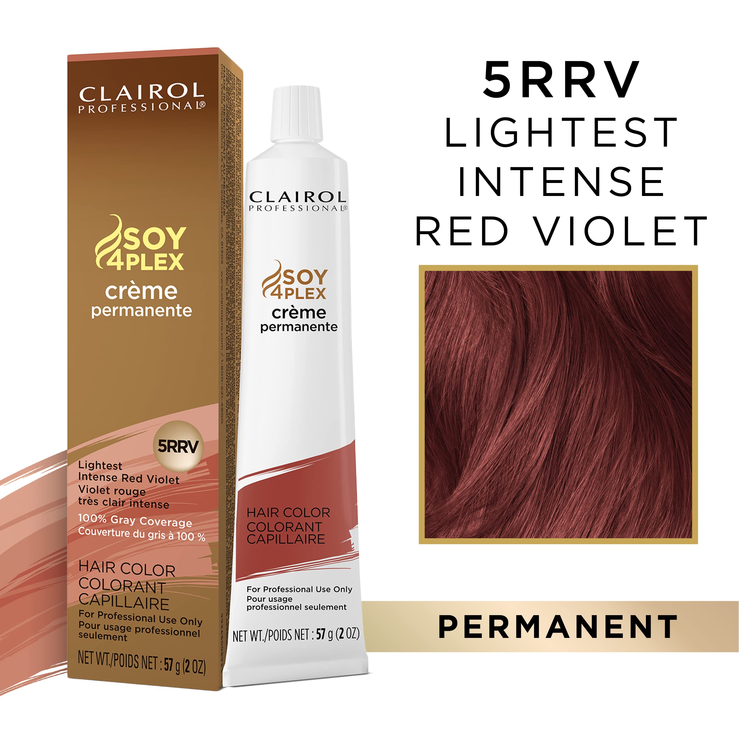 Clairol Professional Clairol Profesional Permanent Crme, 5Rrv Lightest Intense Red Violet, 2Oz