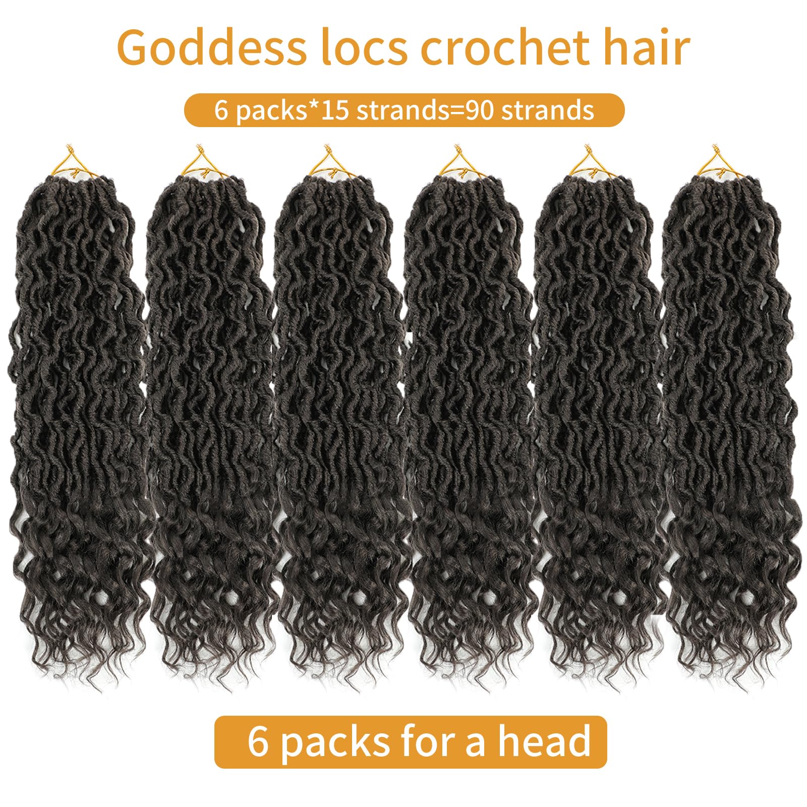 Goddess Locs Crochet Hair 18 Inch Faux Locs Crochet Hair For Black Women Pre Looped Soft Crochet Faux Locs With Curly Ends Godde