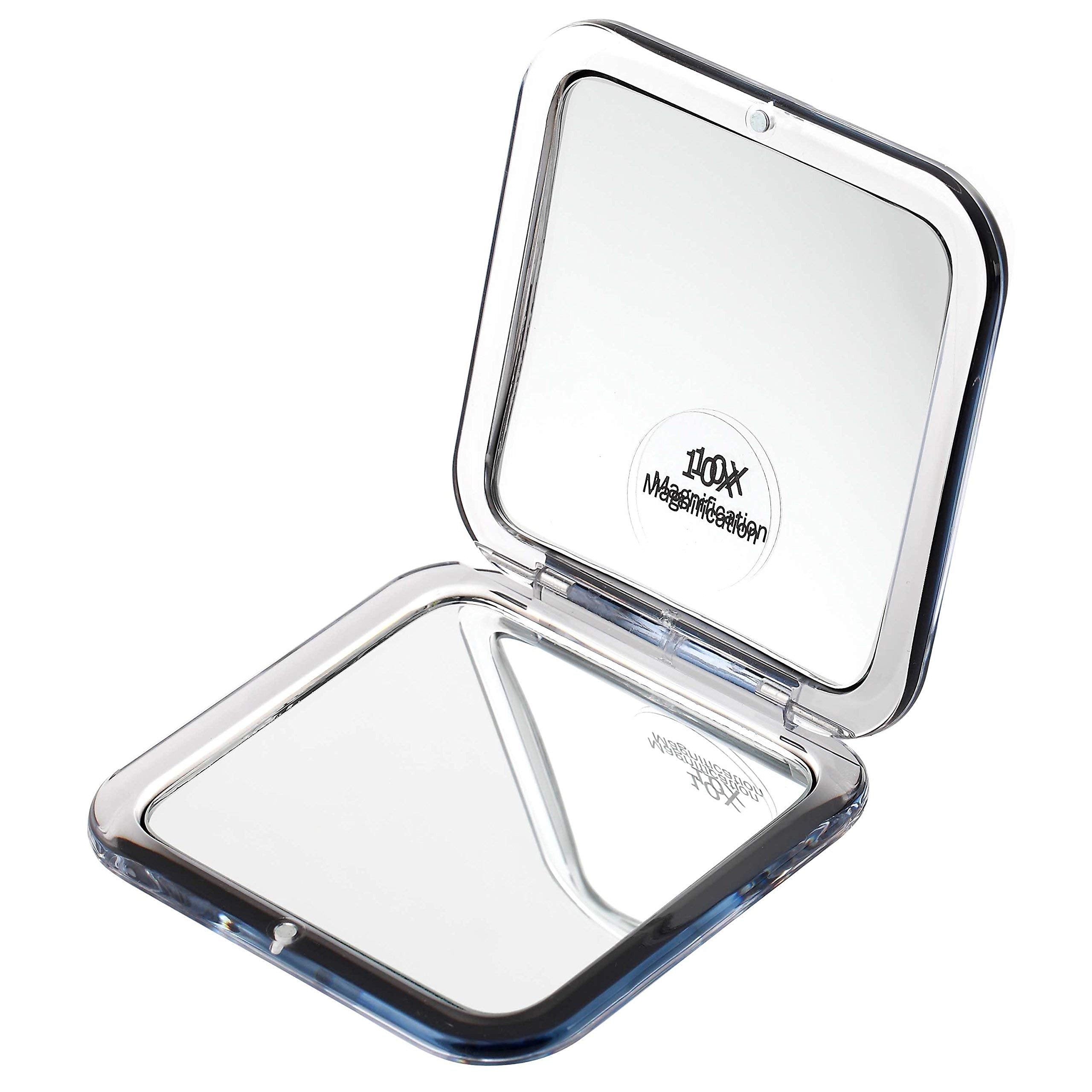 Miss Sweet Compact Mirror For Purse Pocket Mirror True Image&10X Magnification (Black)