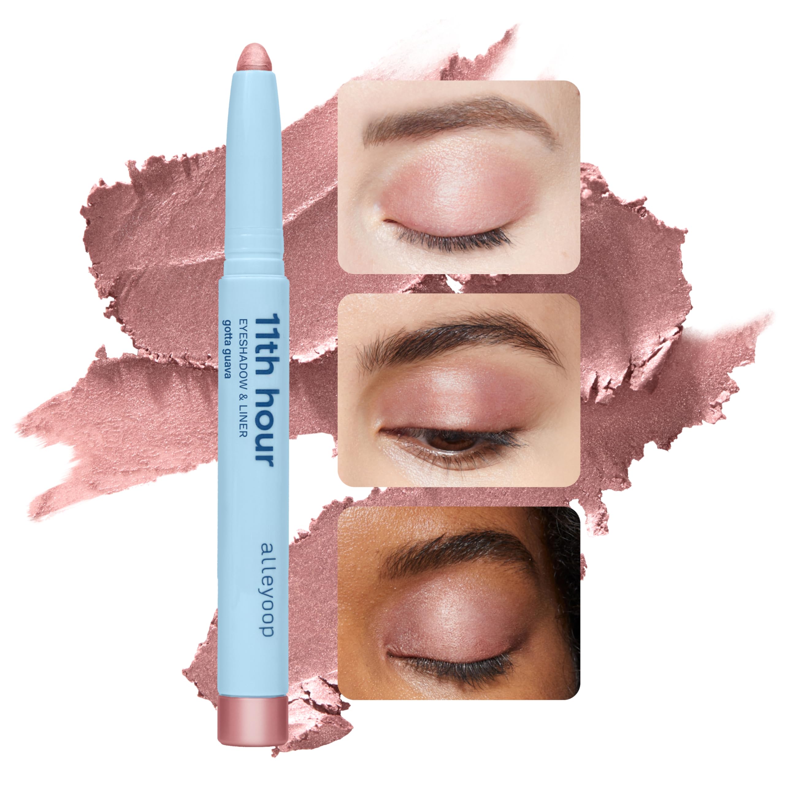 Alleyoop 11Th Hour Cream Eye Shadow Sticks - Gotta Guava (Shimmer) - Award-Winning Eyeshadow Stick - Smudge-Proof And Crease Pro